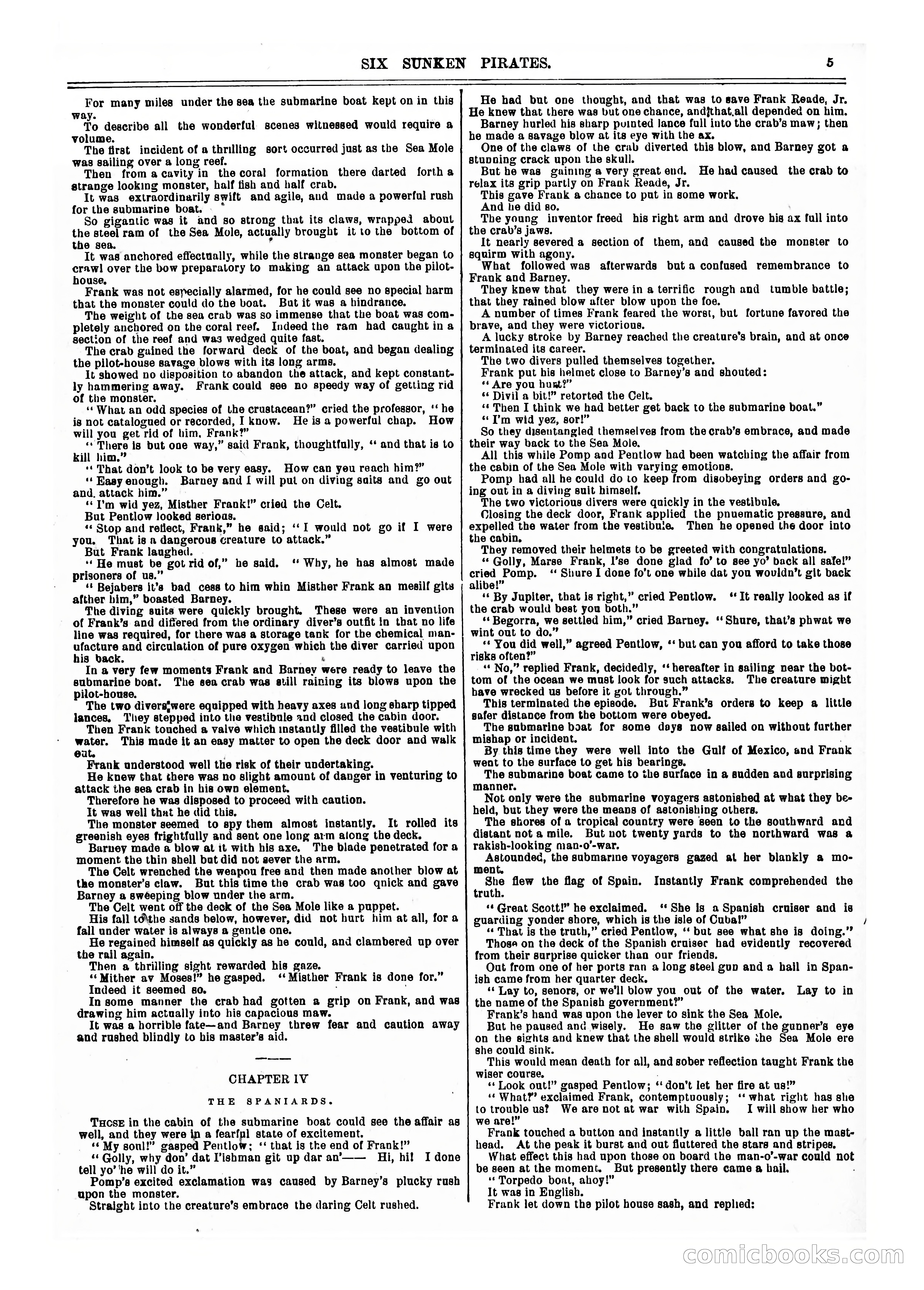 Frank Reade Library: Six Sunken Pirates — page 5 of 17