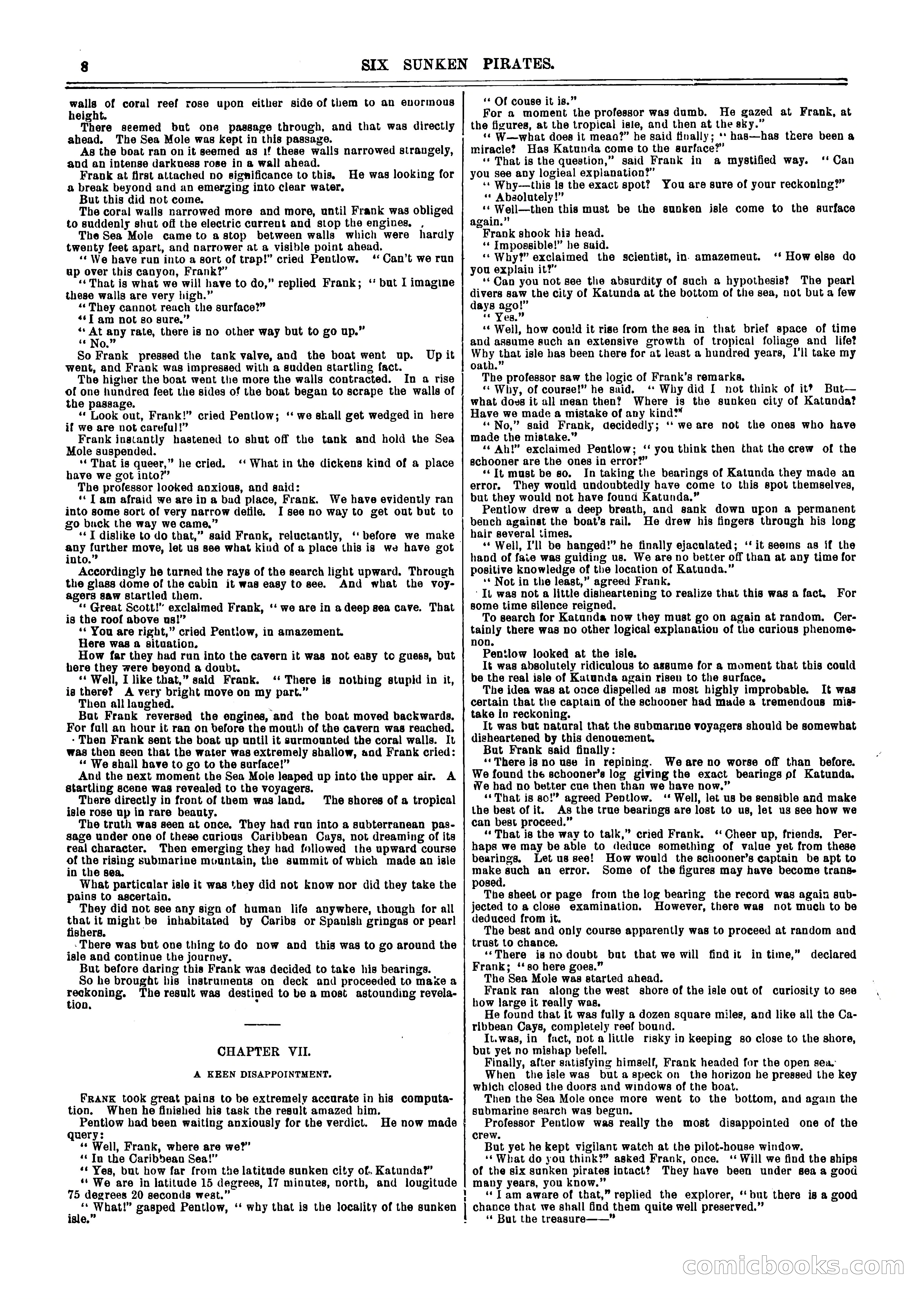 Frank Reade Library: Six Sunken Pirates — page 8 of 17