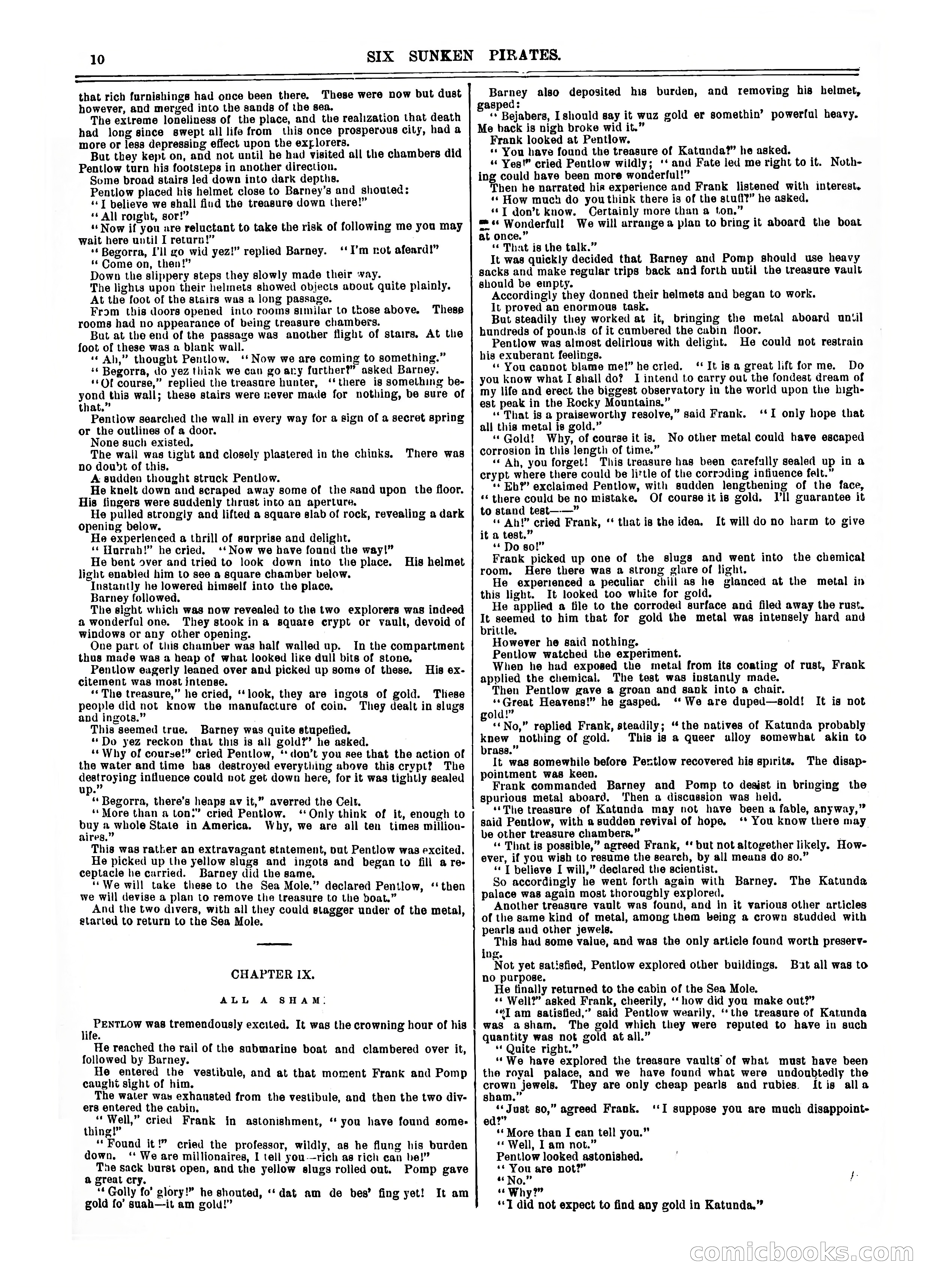 Frank Reade Library: Six Sunken Pirates — page 10 of 17
