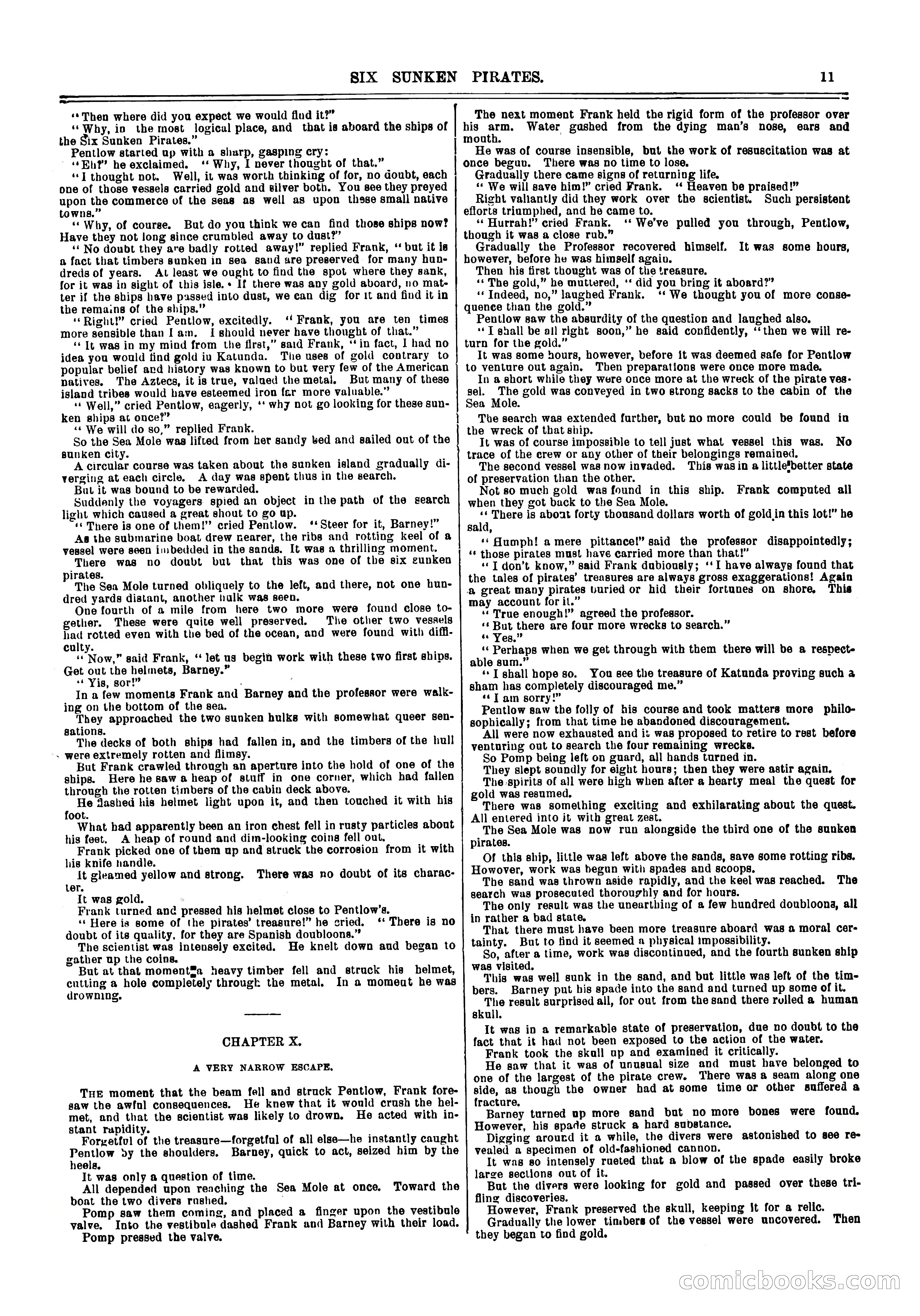 Frank Reade Library: Six Sunken Pirates — page 11 of 17