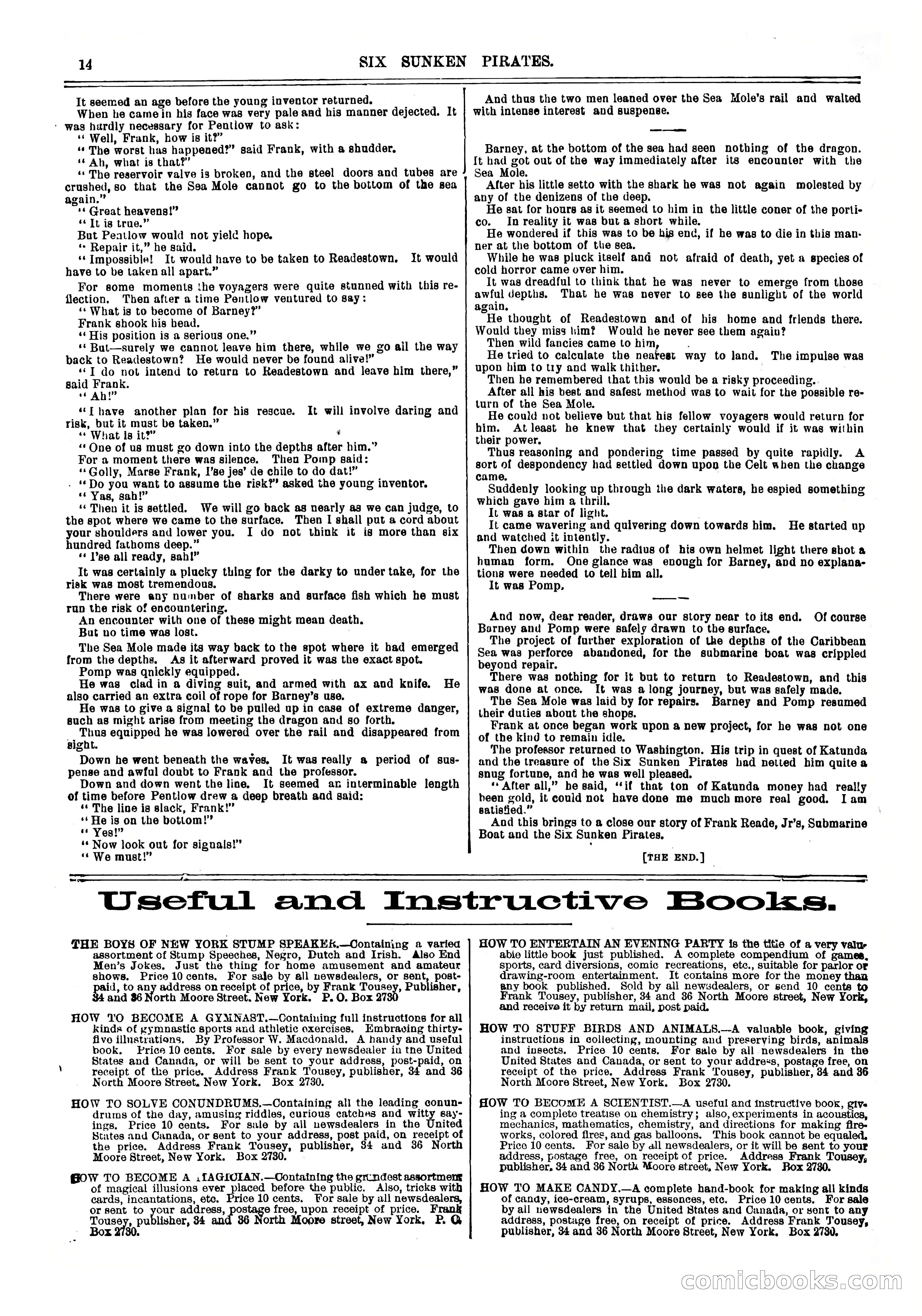 Frank Reade Library: Six Sunken Pirates — page 14 of 17