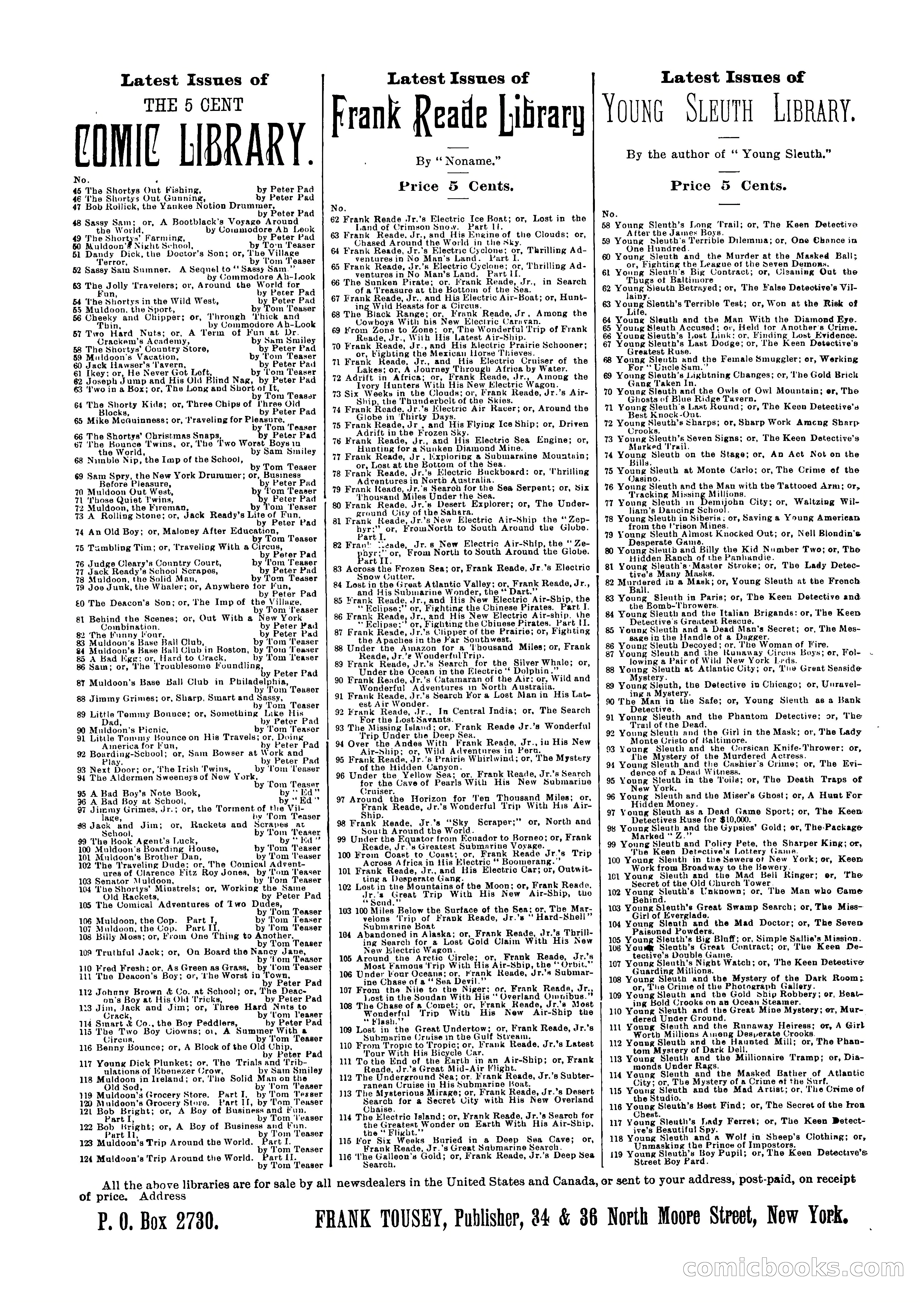 Frank Reade Library: Six Sunken Pirates — page 16 of 17
