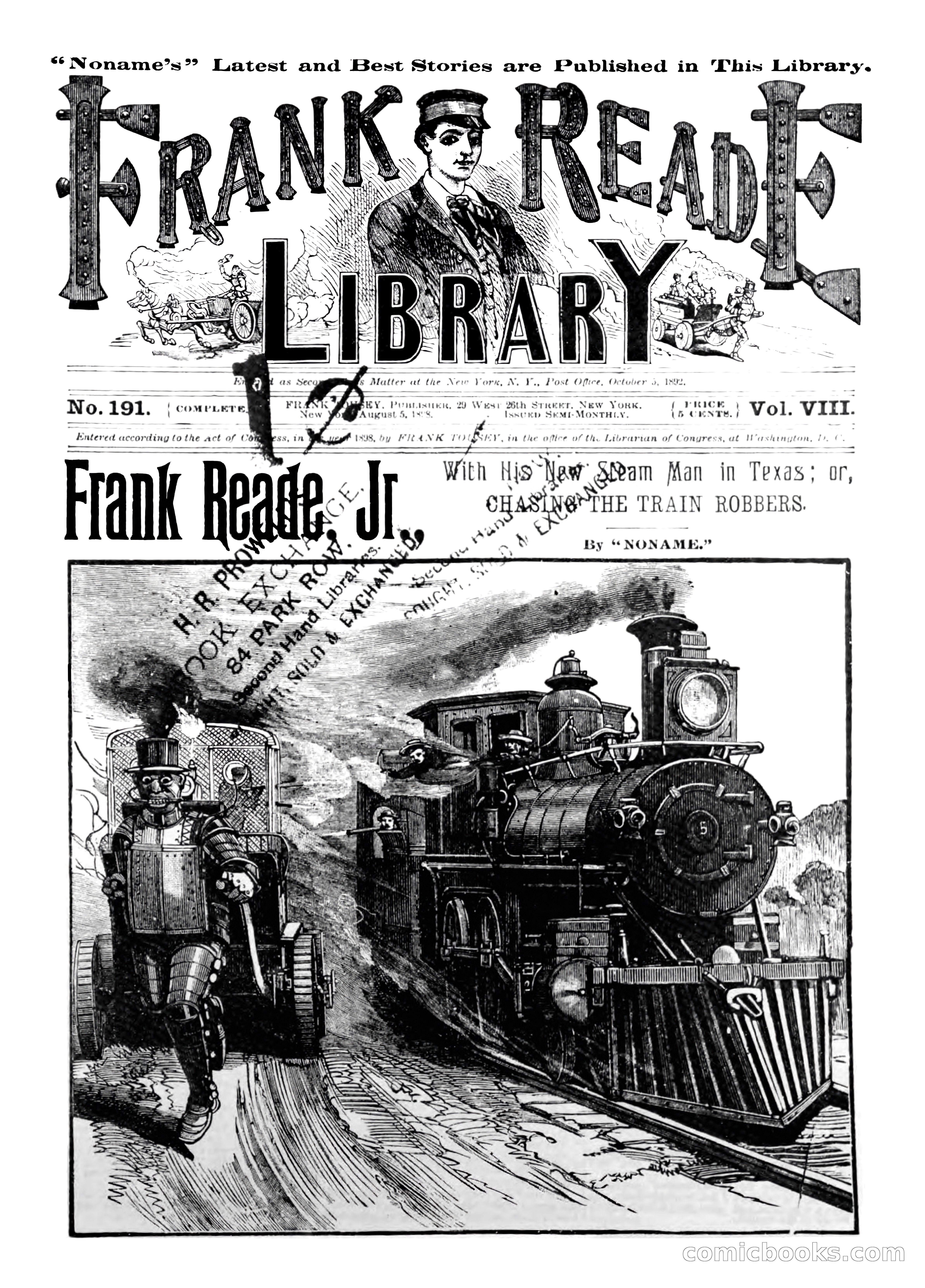 Frank Reade Library, Vol. VIII, No. 191 — page 1 of 16