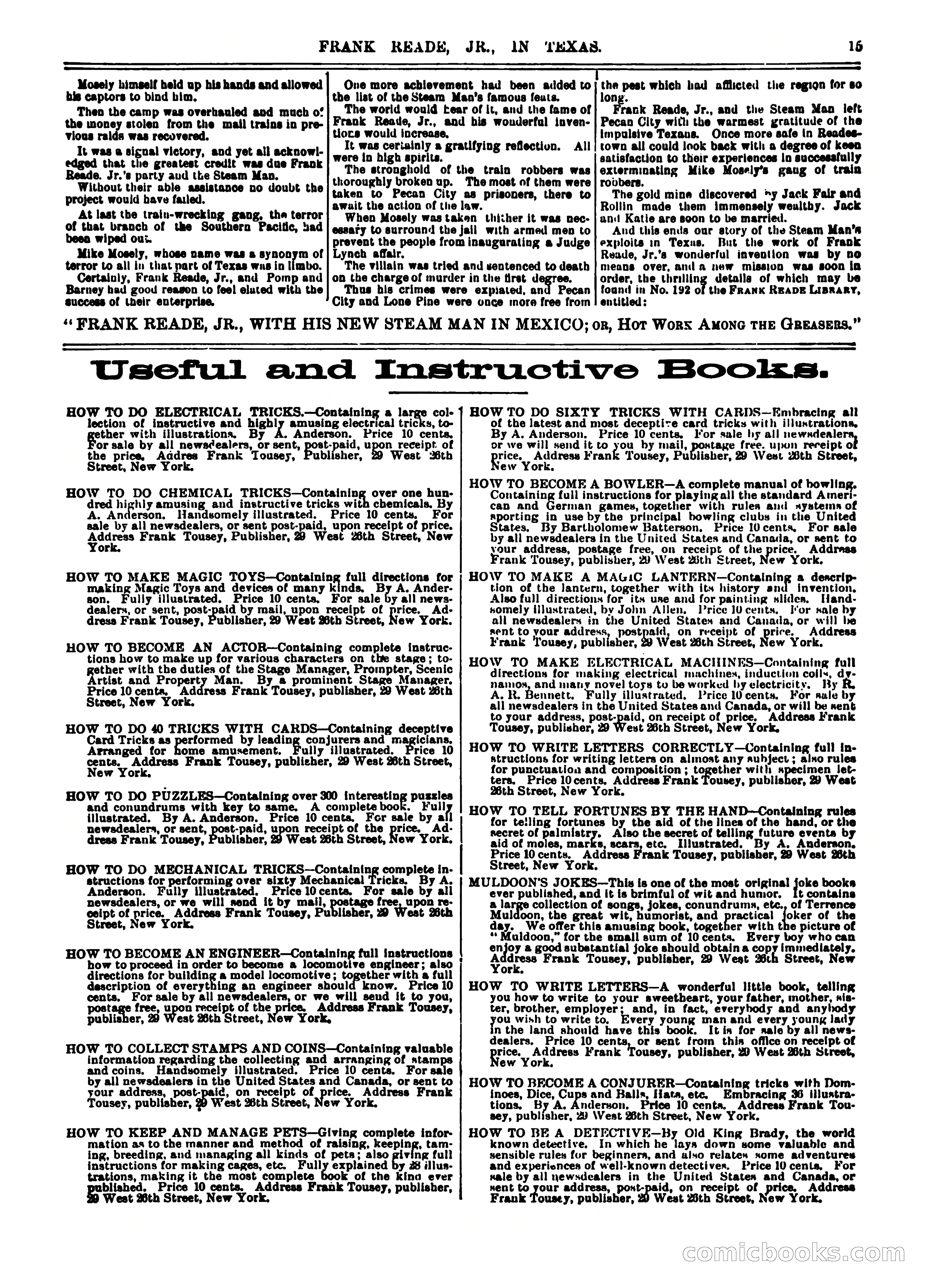 Frank Reade Library, Vol. VIII, No. 191 — page 15 of 16