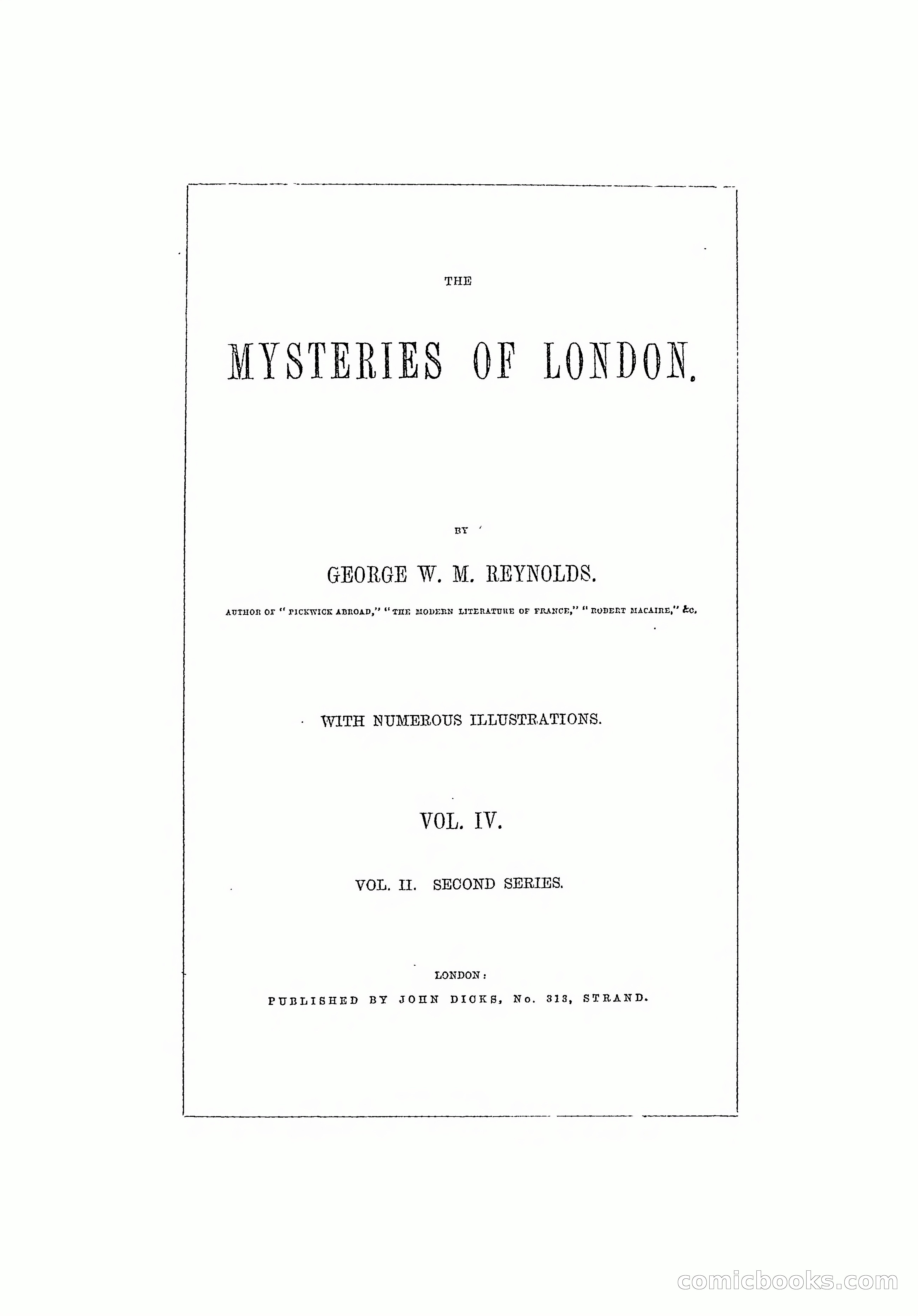The Mysteries of London, Vol. IV