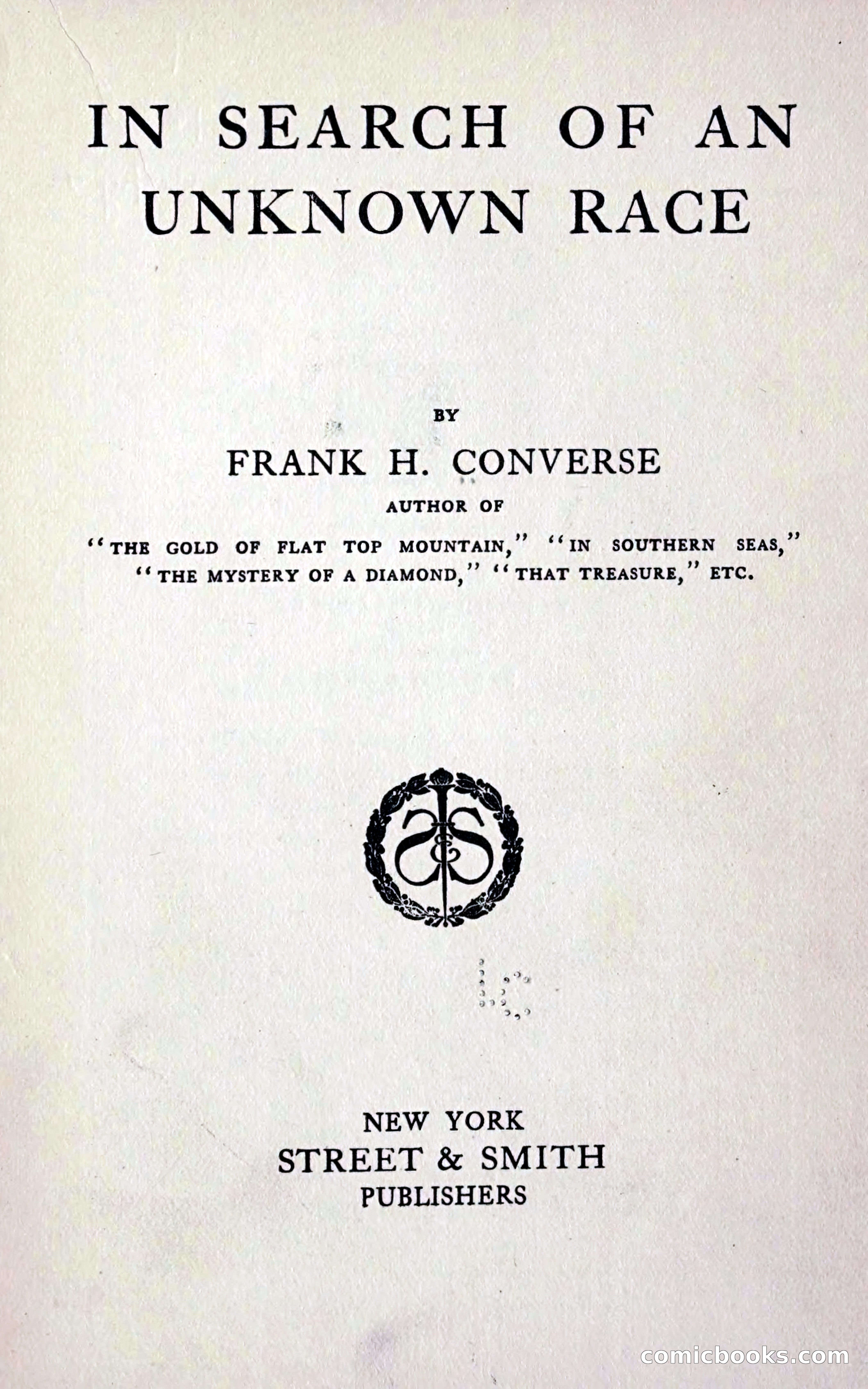 In Search of an Unknown Race — page 13 of 272