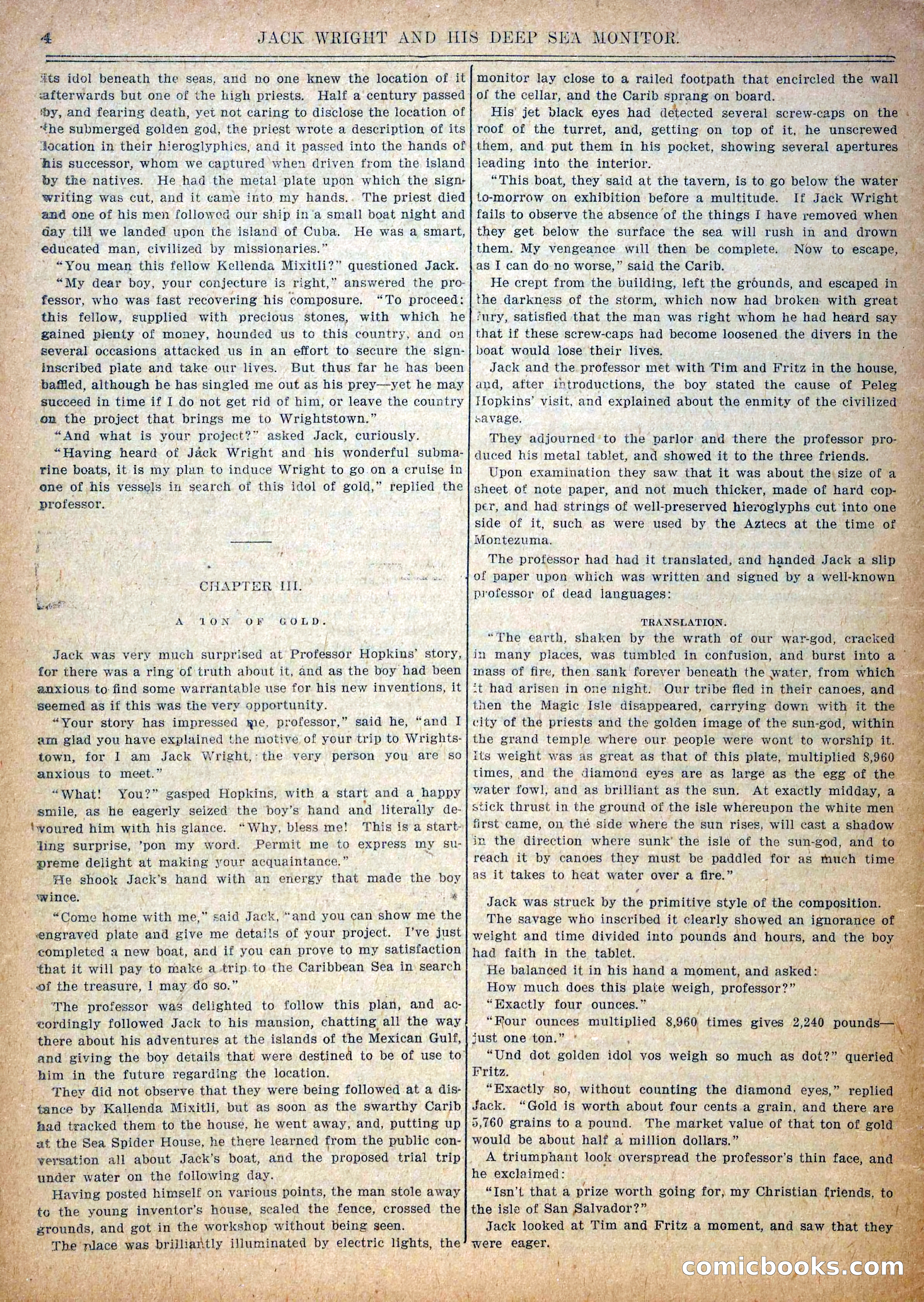 Pluck and Luck #139: Jack Wright and His Deep Sea Monitor — page 5 of 34