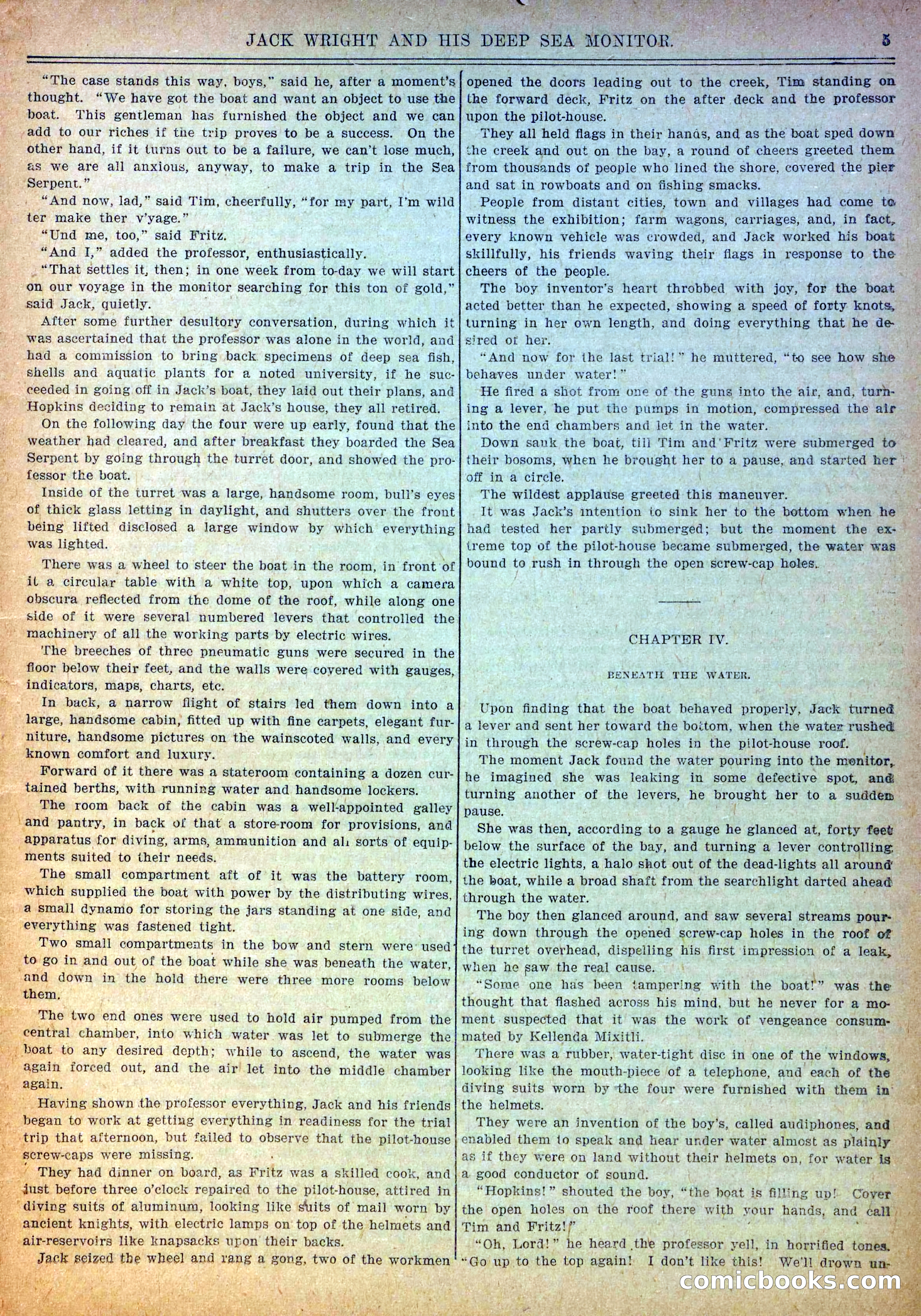 Pluck and Luck #139: Jack Wright and His Deep Sea Monitor — page 6 of 34