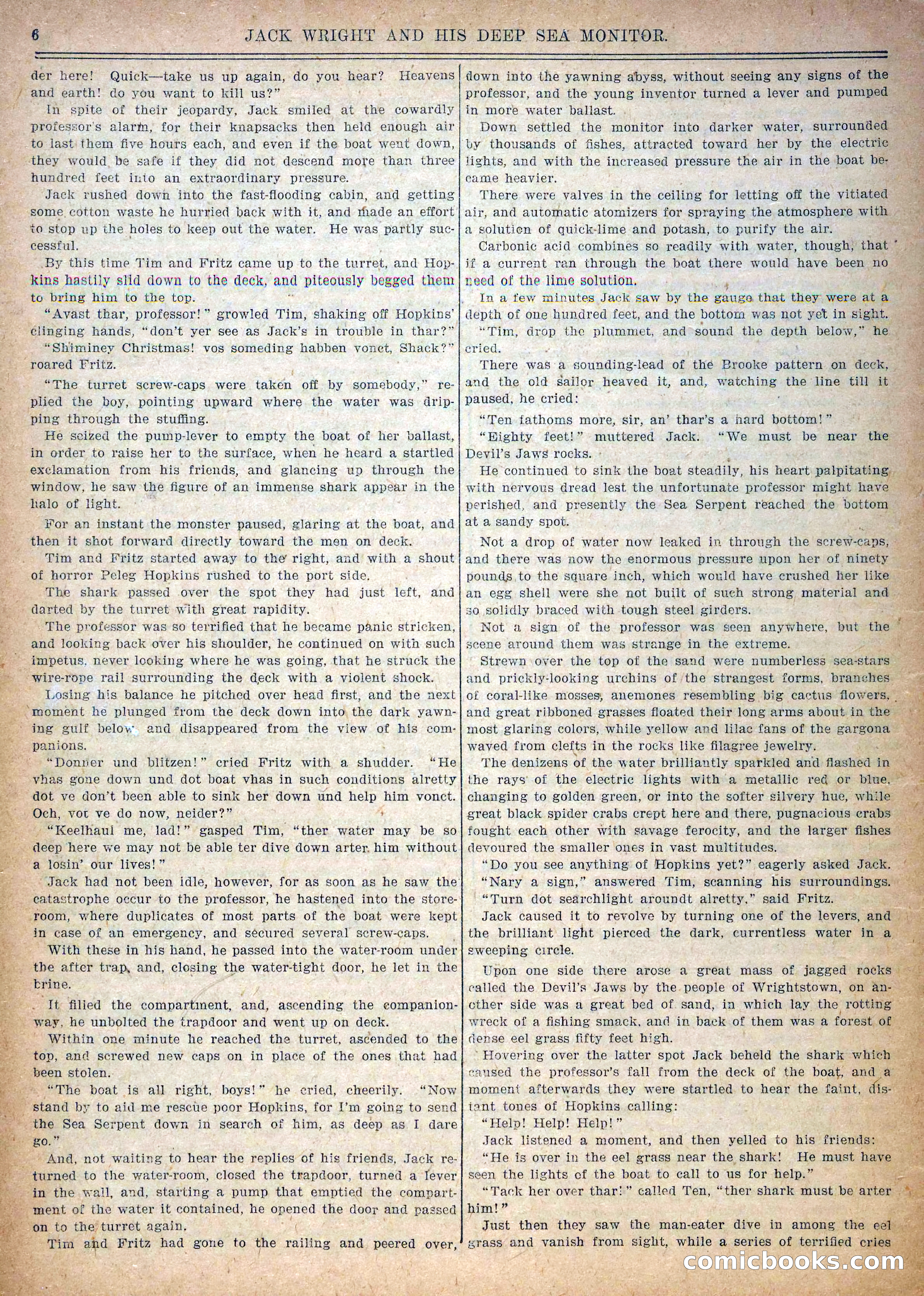 Pluck and Luck #139: Jack Wright and His Deep Sea Monitor — page 7 of 34