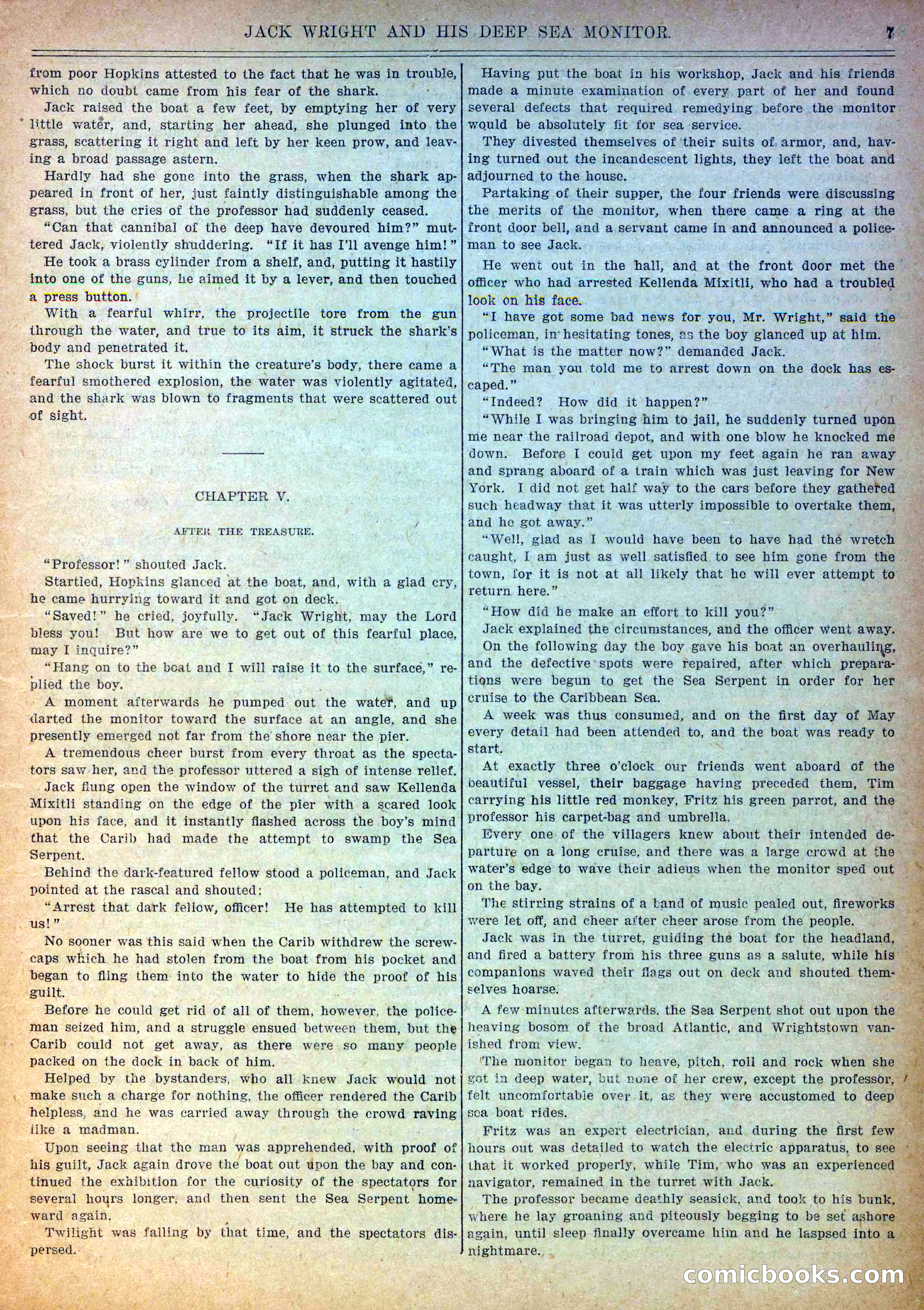 Pluck and Luck #139: Jack Wright and His Deep Sea Monitor — page 8 of 34