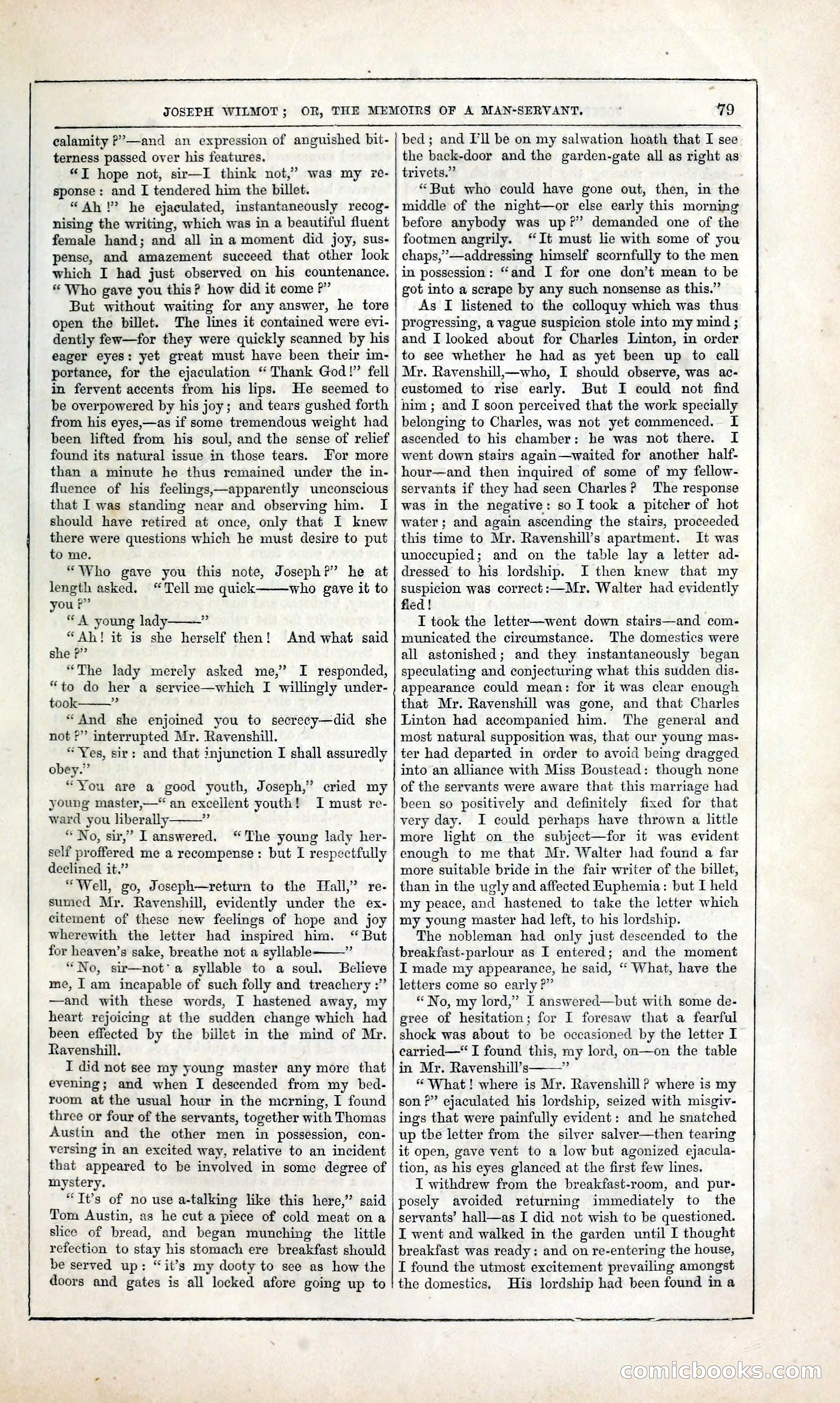Joseph Wilmot, or, The Memoirs of a Man-Servant — page 92 of 394