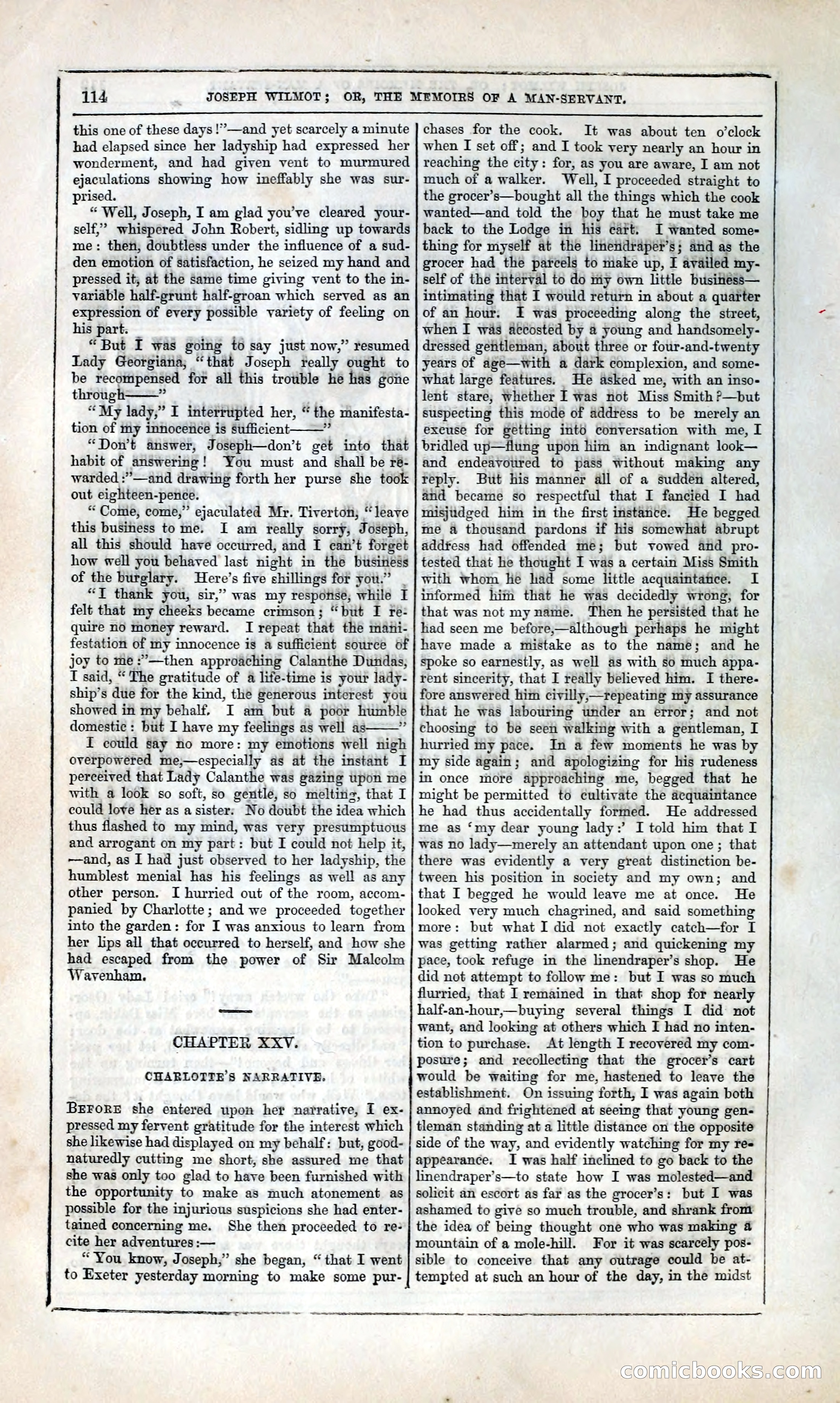 Joseph Wilmot, or, The Memoirs of a Man-Servant — page 127 of 394