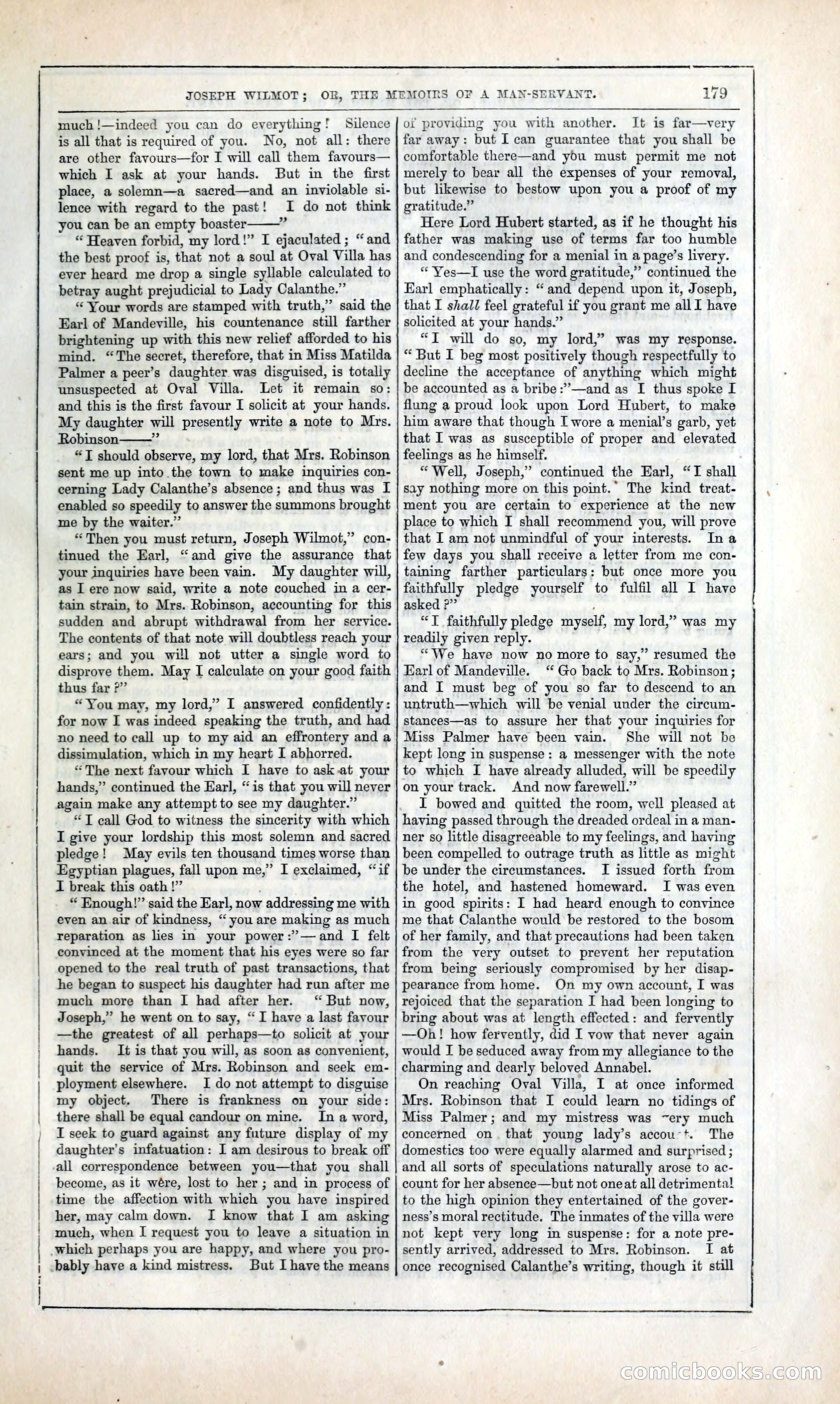 Joseph Wilmot, or, The Memoirs of a Man-Servant — page 192 of 394