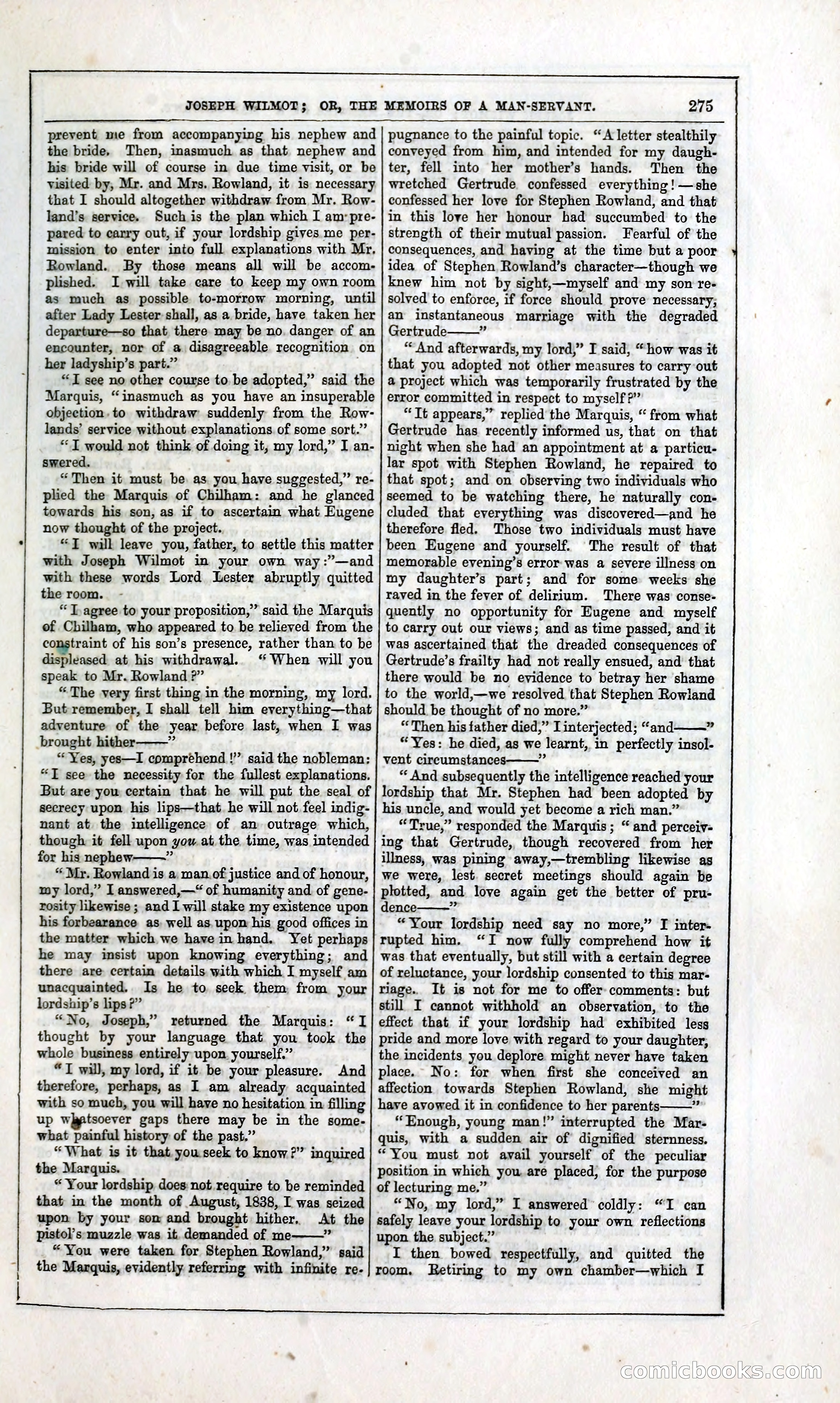 Joseph Wilmot, or, The Memoirs of a Man-Servant — page 288 of 394