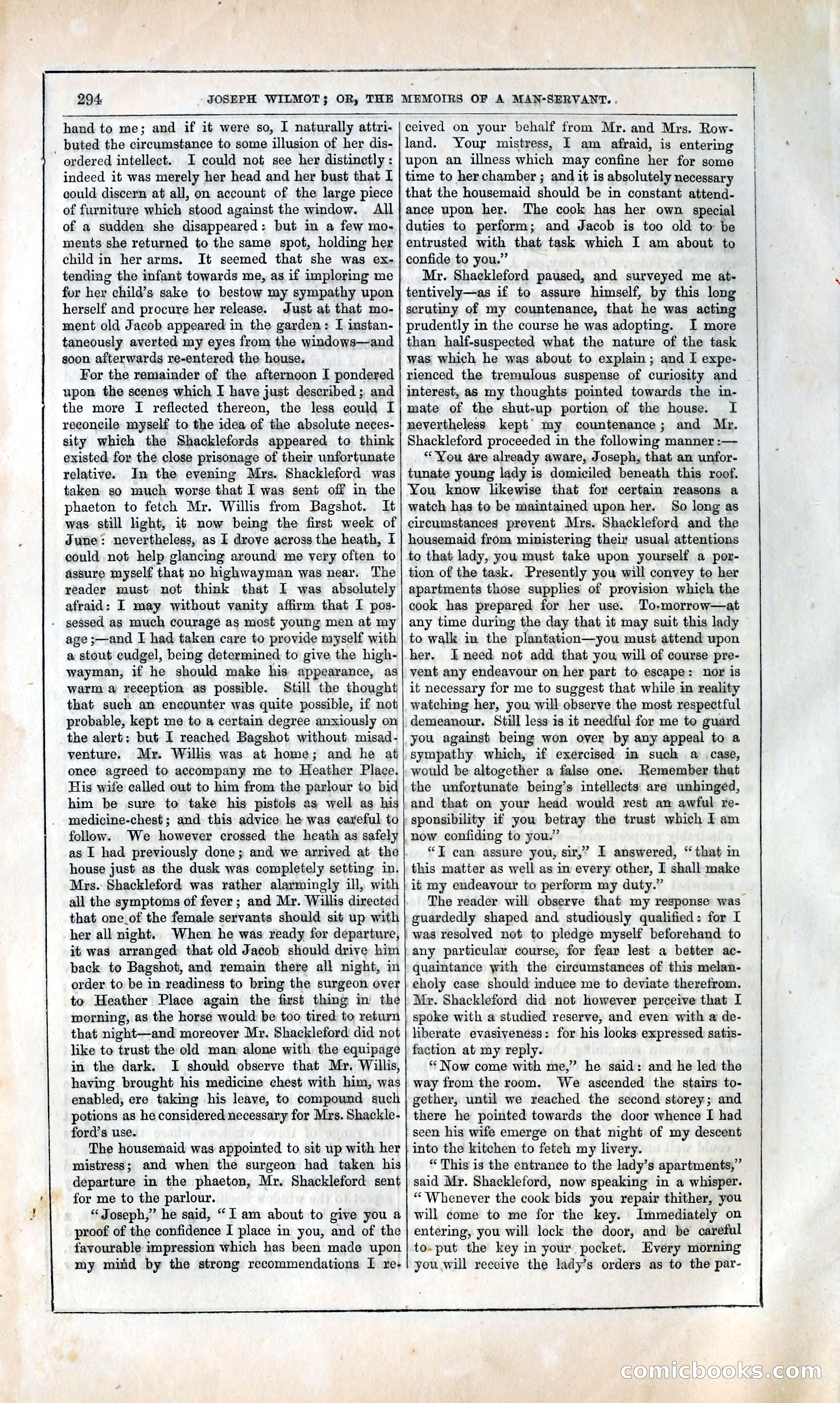 Joseph Wilmot, or, The Memoirs of a Man-Servant — page 307 of 394