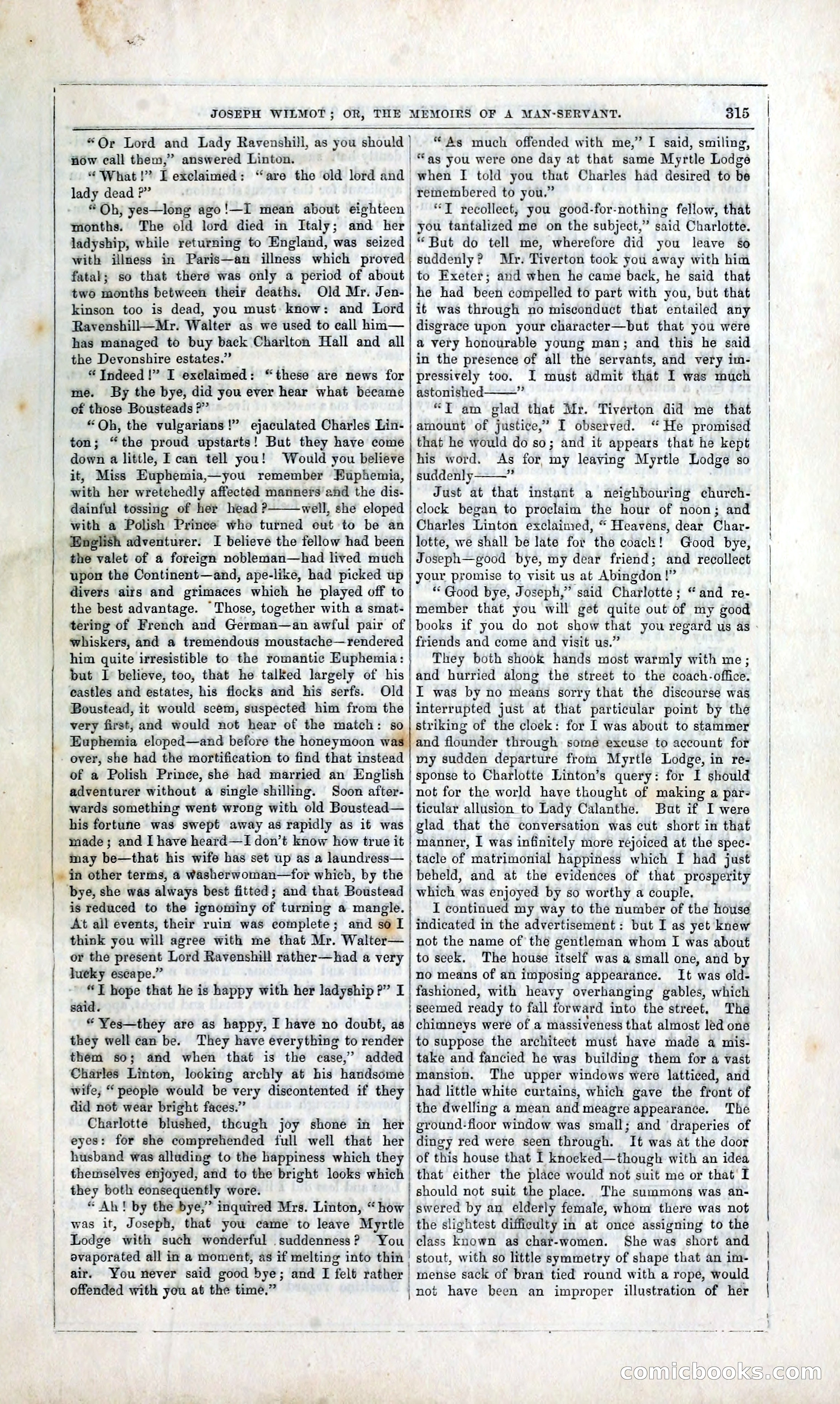 Joseph Wilmot, or, The Memoirs of a Man-Servant — page 328 of 394