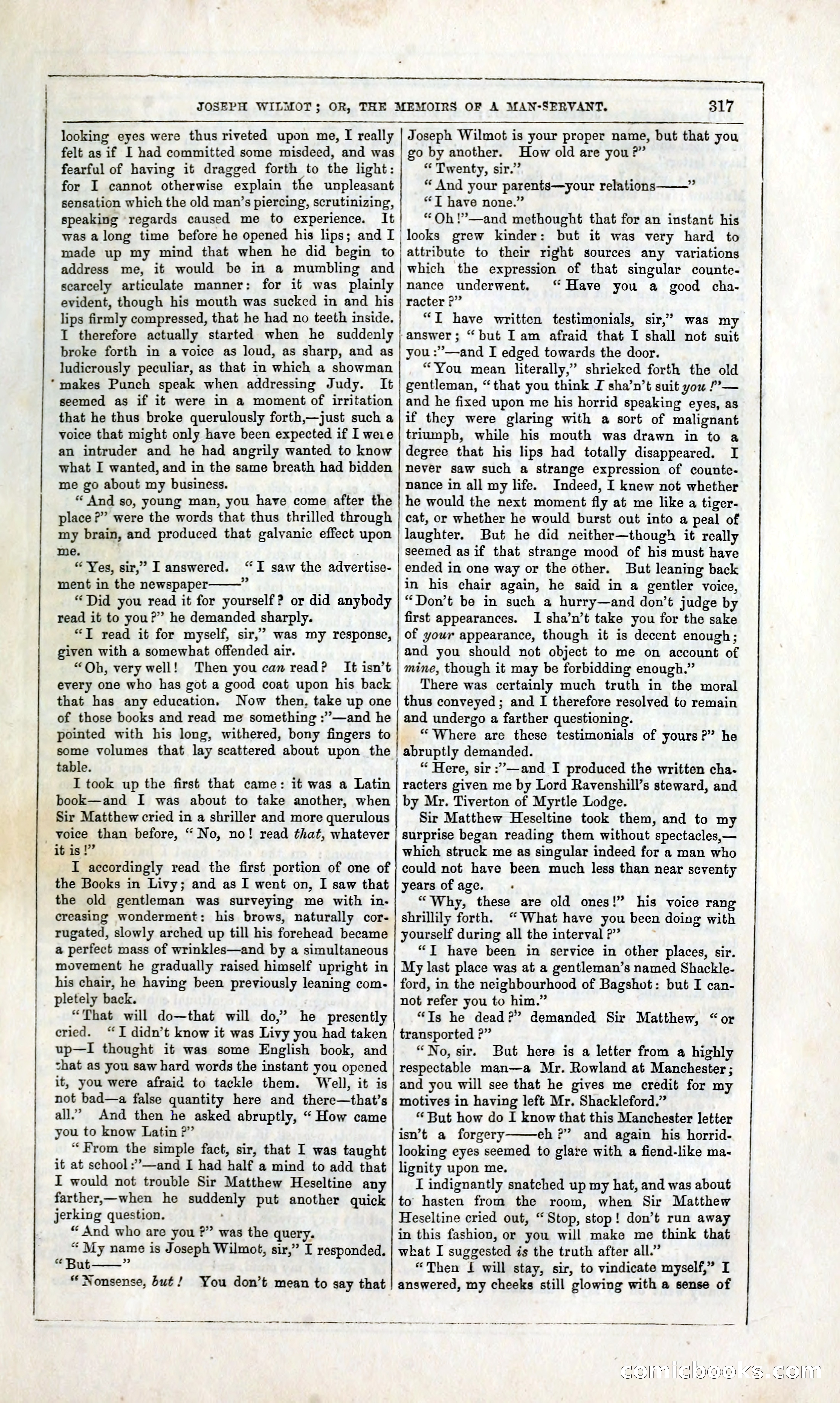 Joseph Wilmot, or, The Memoirs of a Man-Servant — page 330 of 394