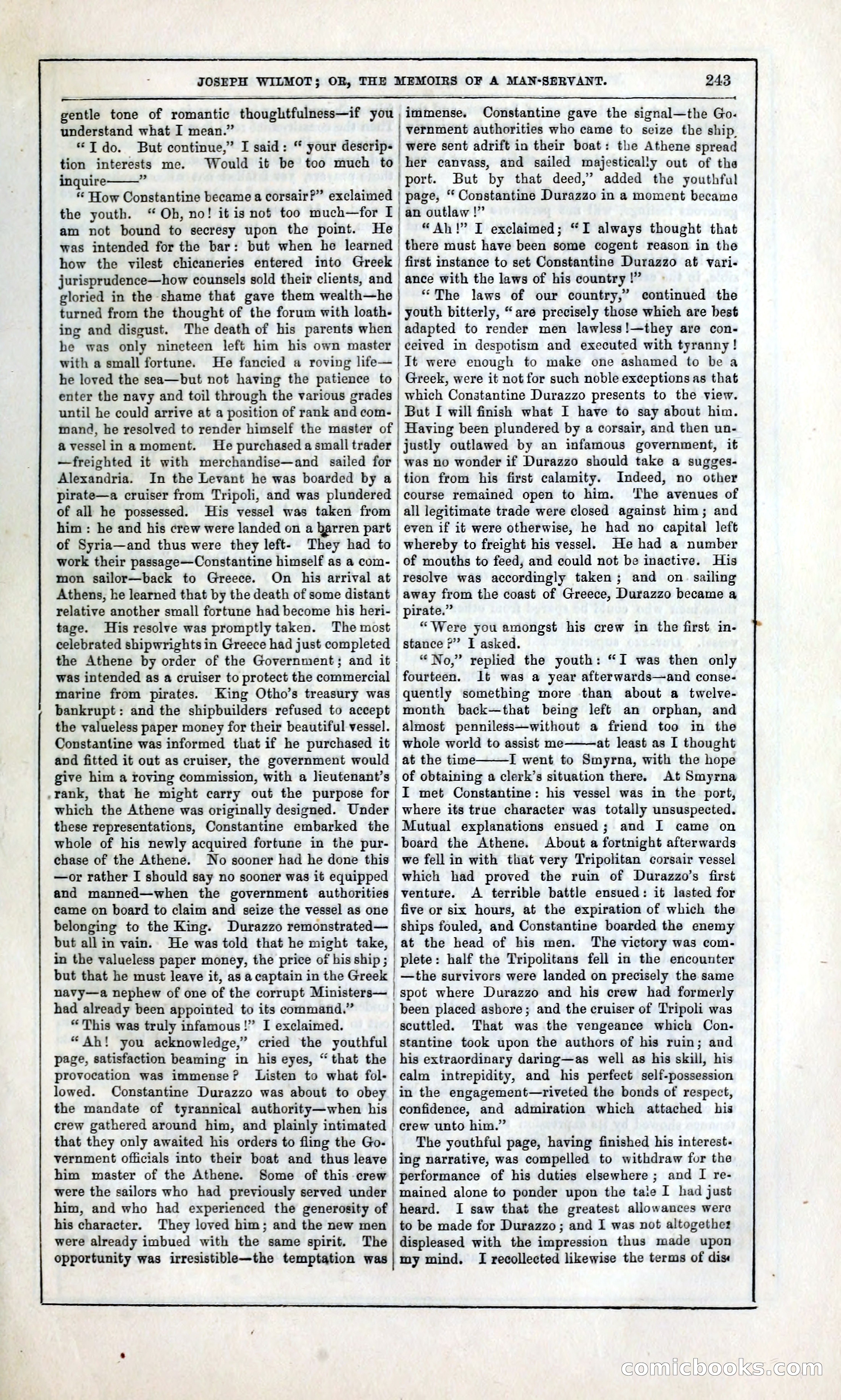 Joseph Wilmot, or, The Memoirs of a Man-Servant — page 256 of 399