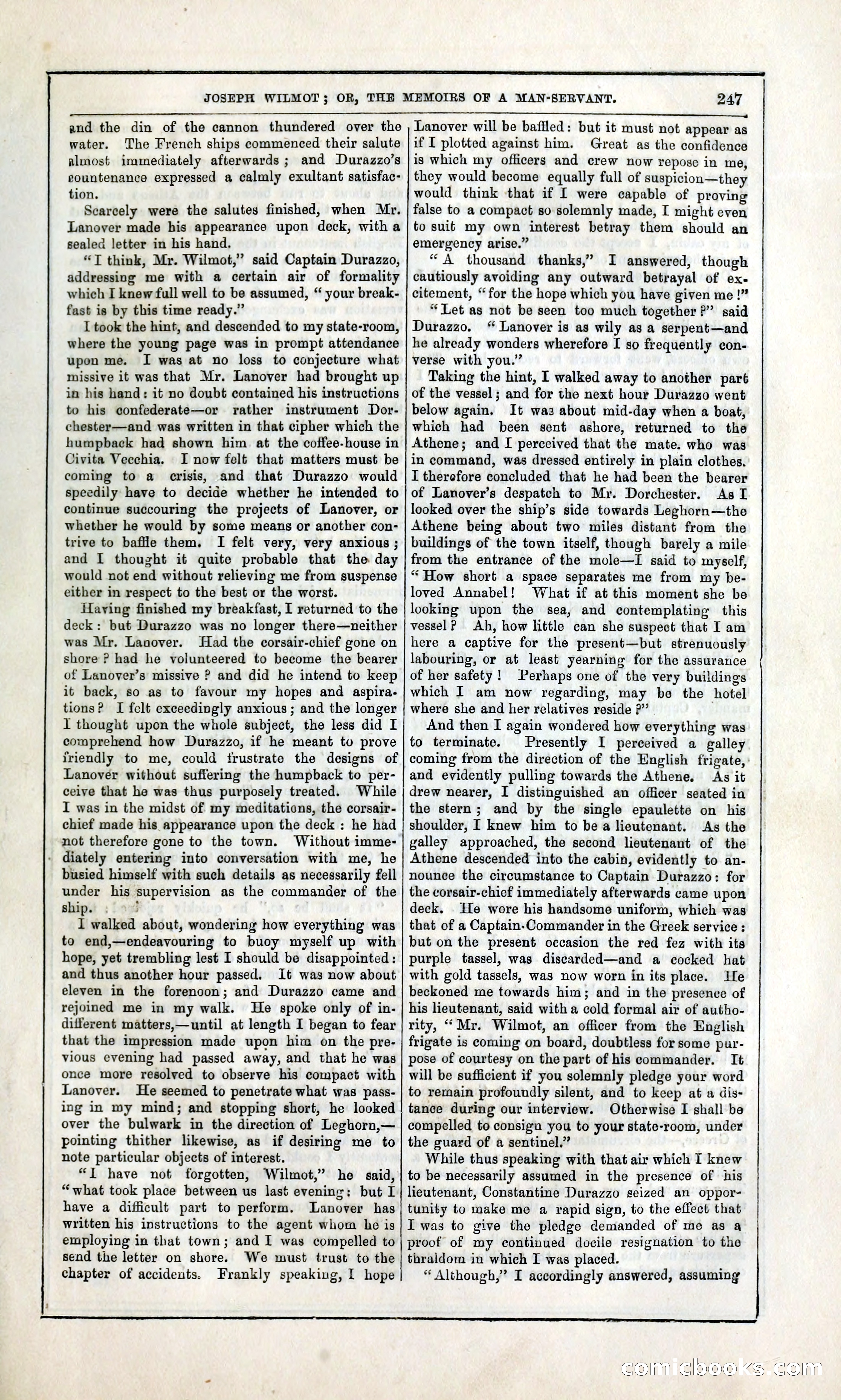 Joseph Wilmot, or, The Memoirs of a Man-Servant — page 260 of 399