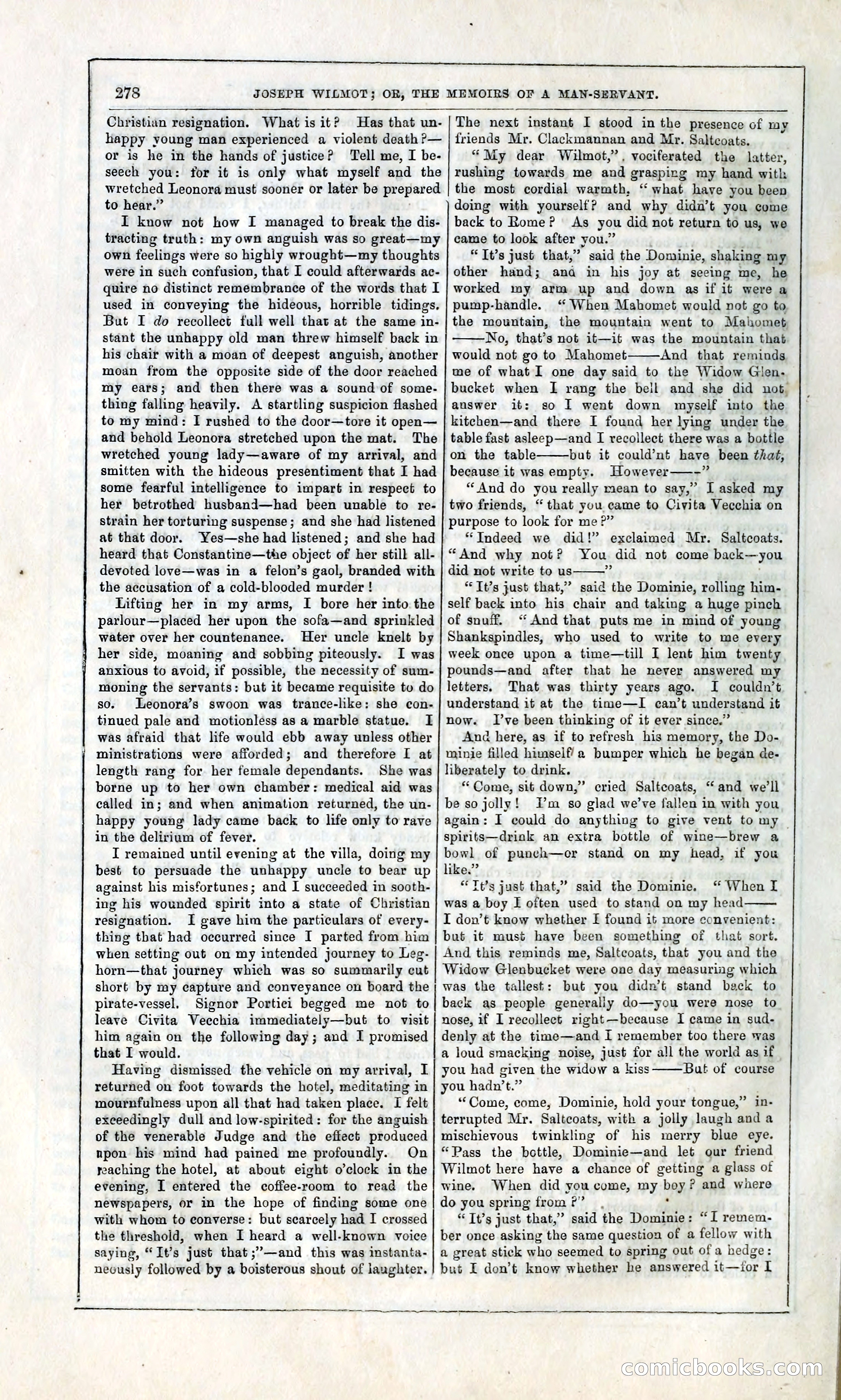 Joseph Wilmot, or, The Memoirs of a Man-Servant — page 291 of 399