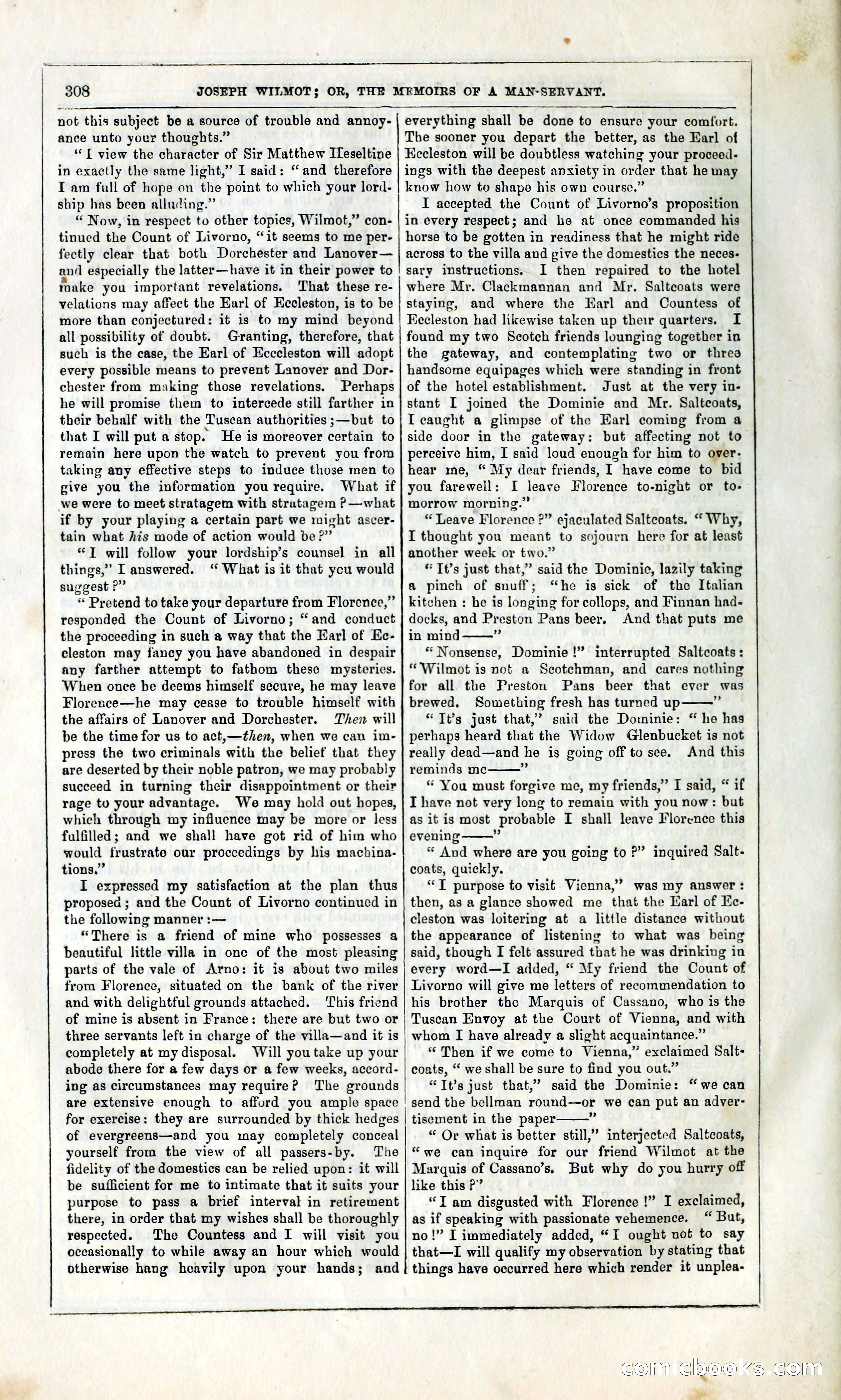 Joseph Wilmot, or, The Memoirs of a Man-Servant — page 321 of 399