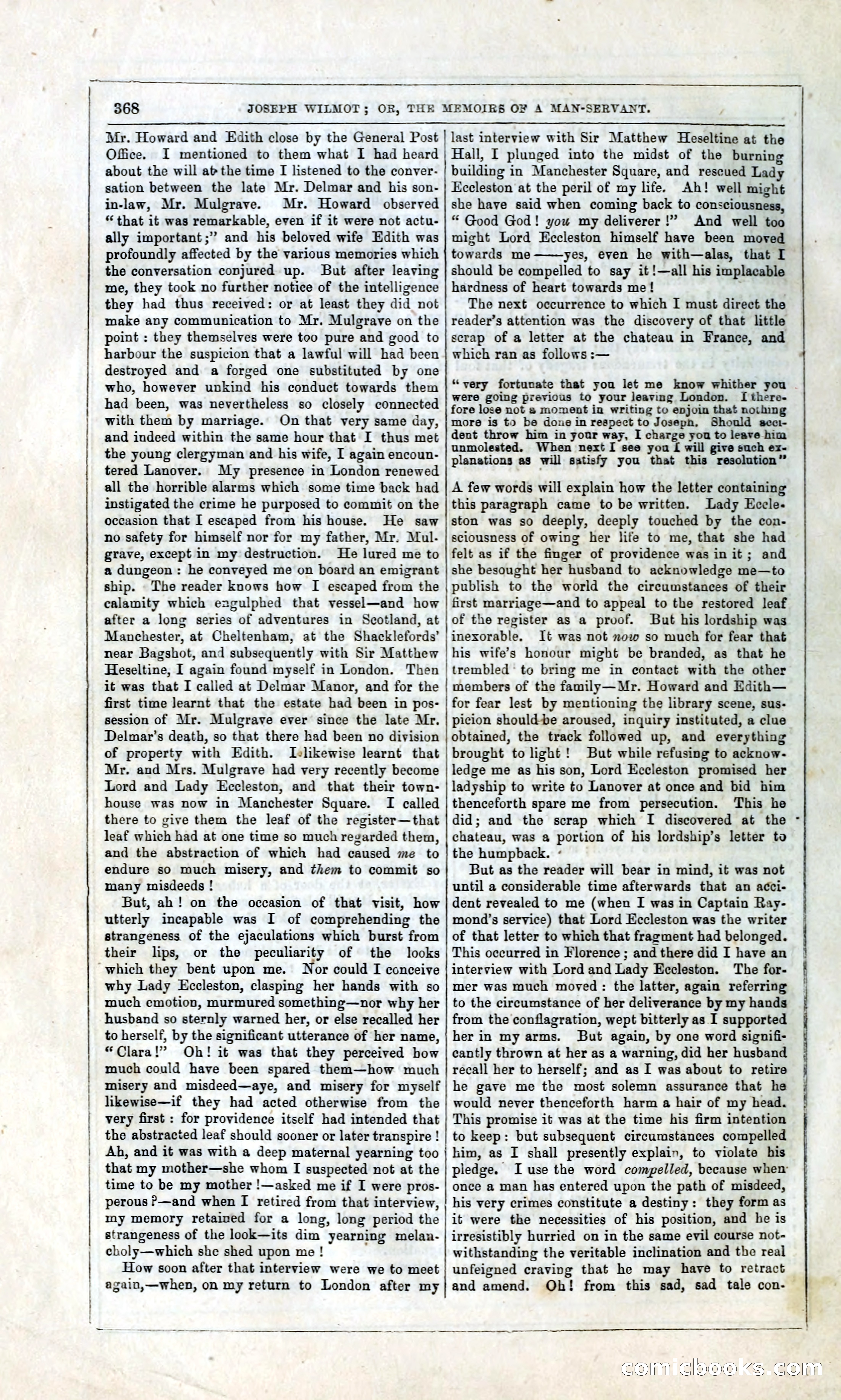 Joseph Wilmot, or, The Memoirs of a Man-Servant — page 381 of 399