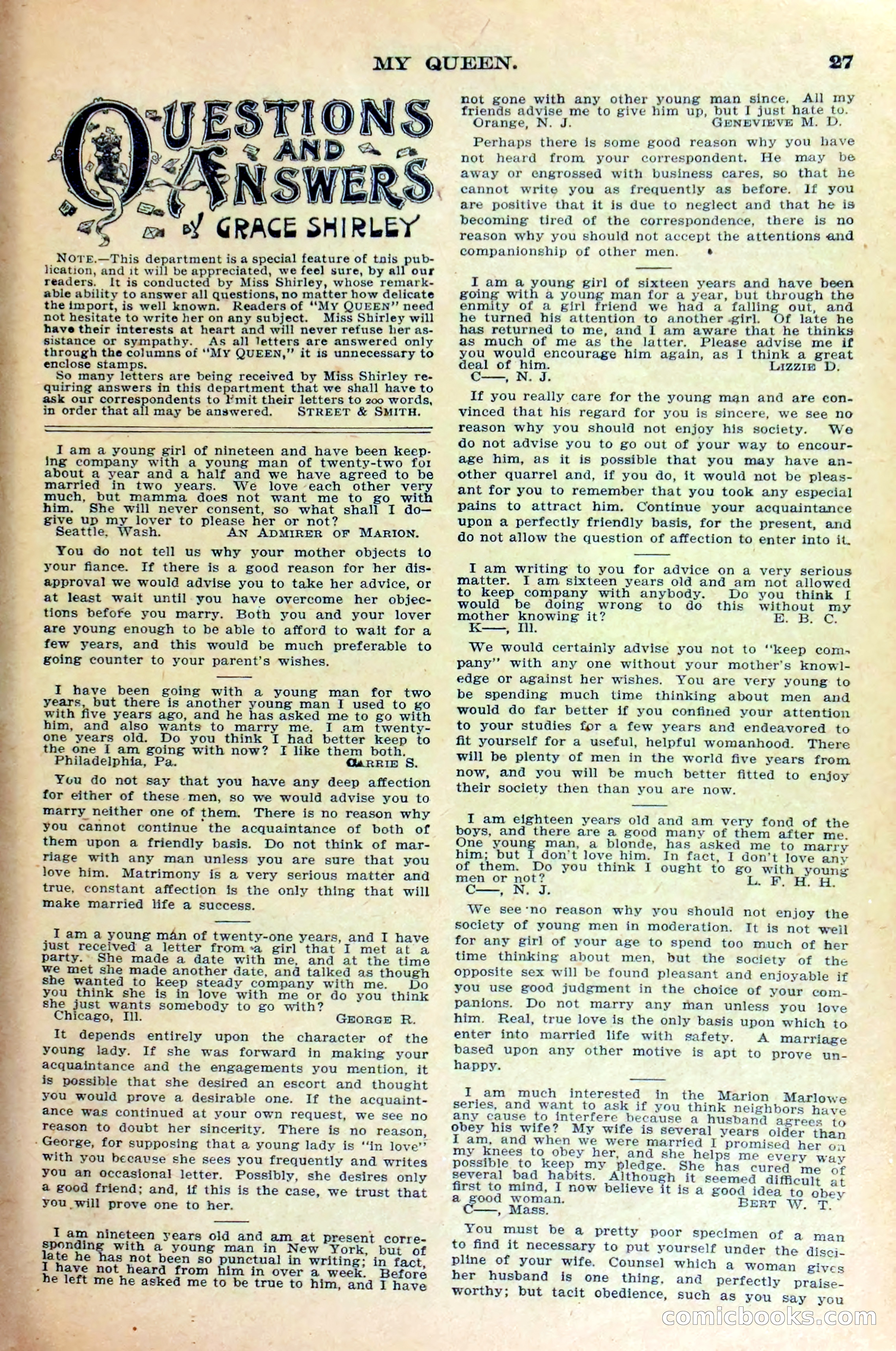 A Lover's Quarrel, or Marion Marlowe's Deceitful Friend — page 30 of 37