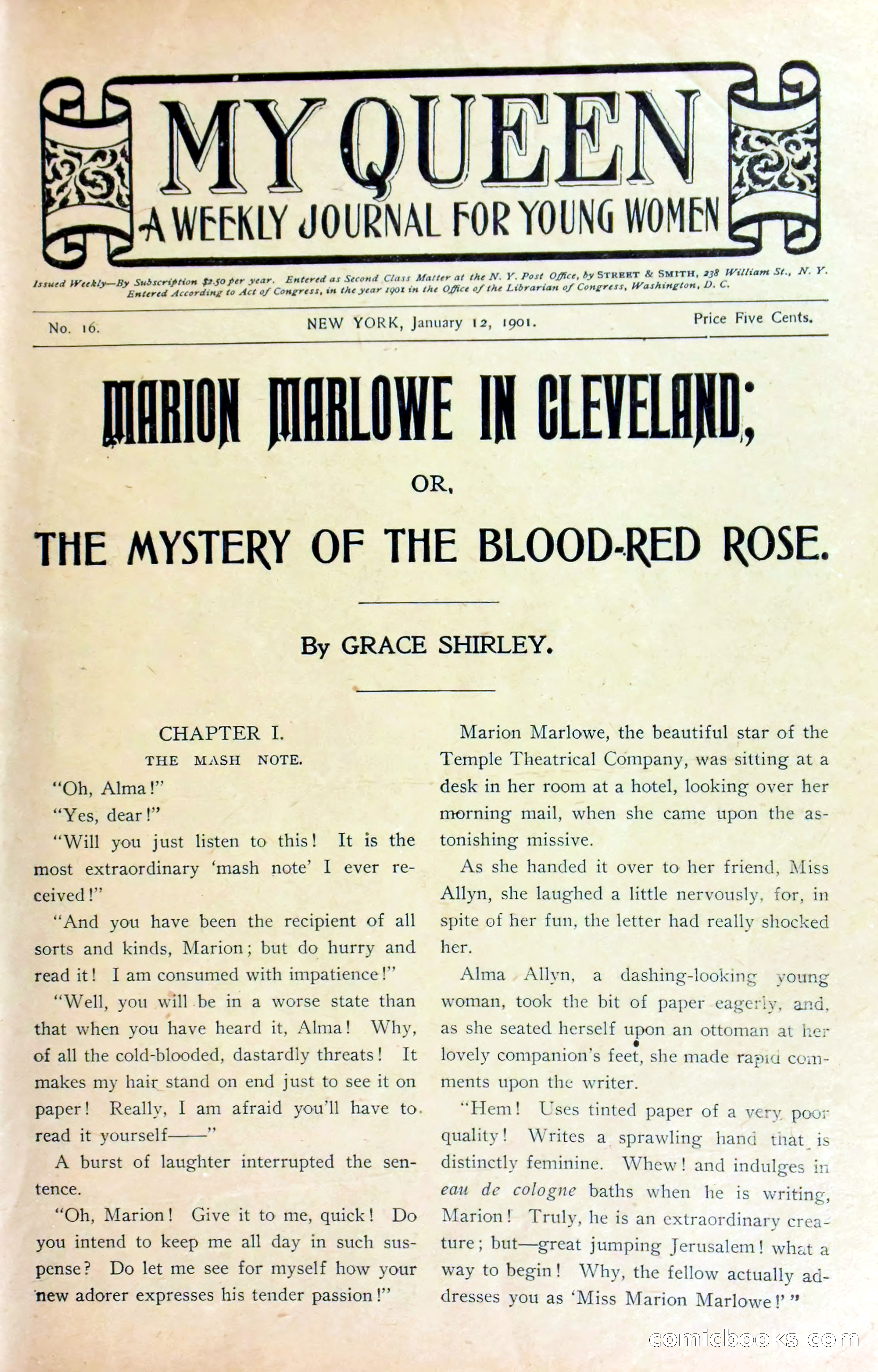 Marion Marlowe in Cleveland, or, The Mystery of the Red Rose — page 4 of 37