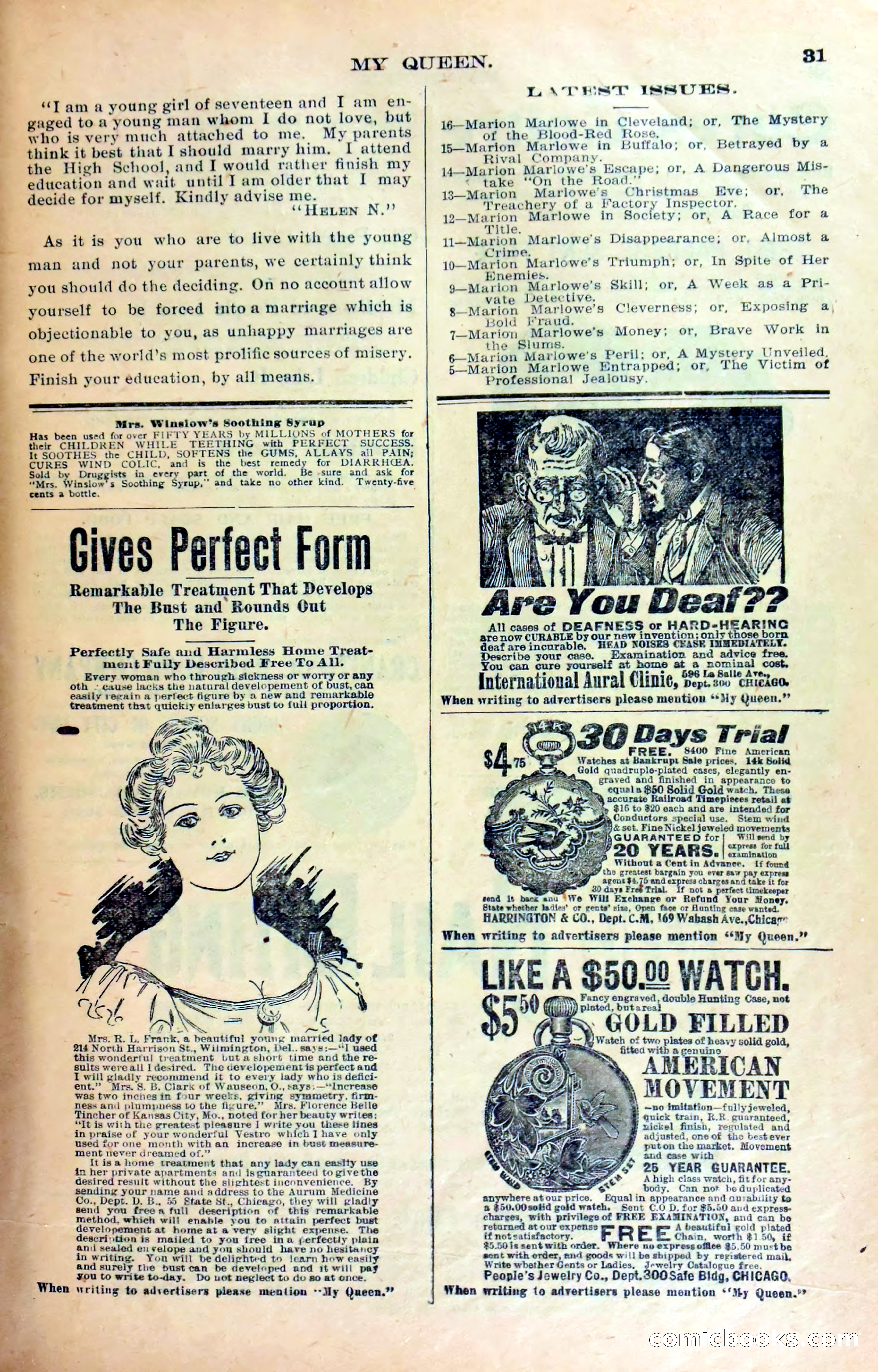 Marion Marlowe in Cleveland, or, The Mystery of the Red Rose — page 34 of 37