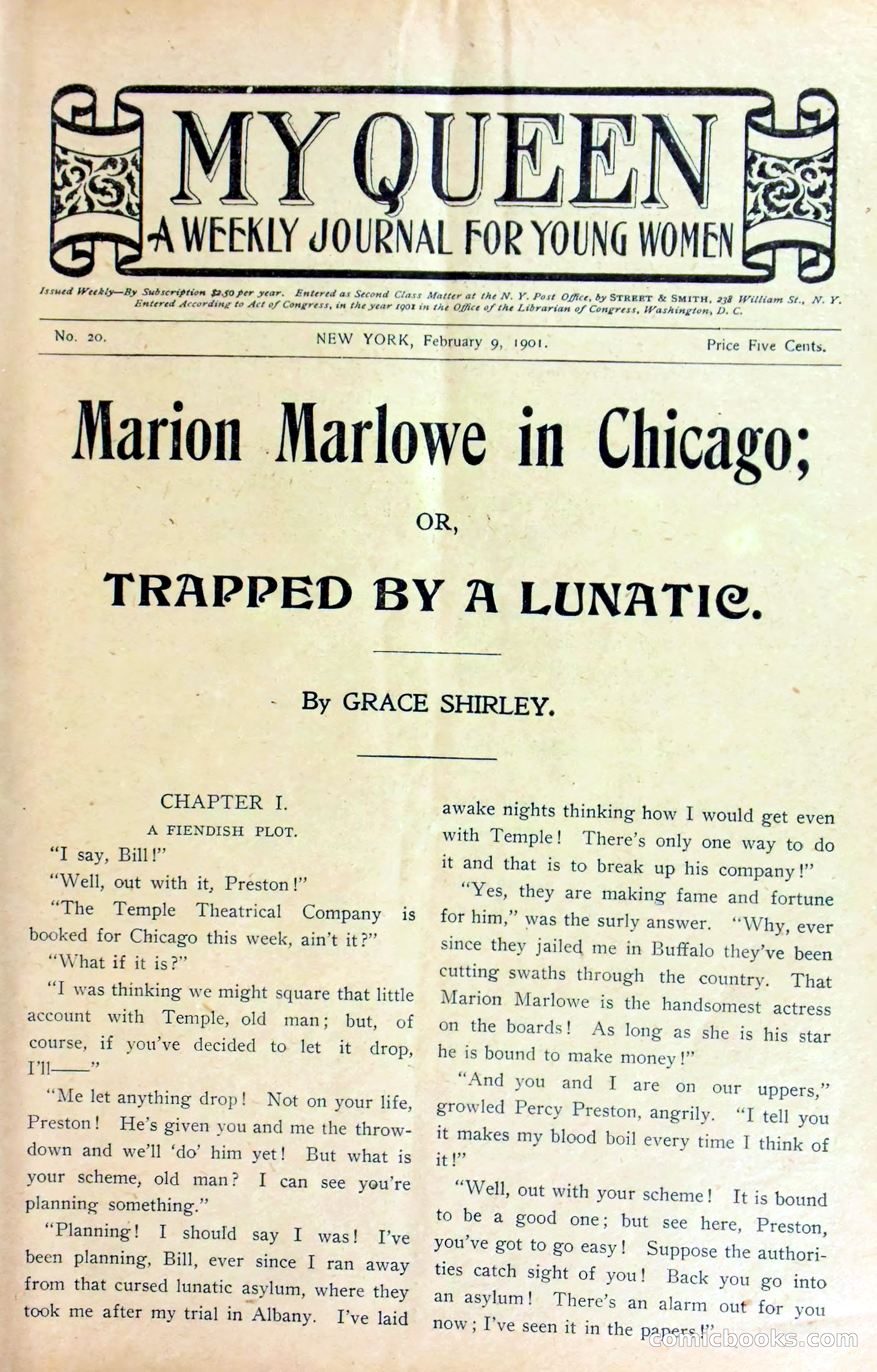 Marion Marlowe in Chicago, or, Trapped by a Lunatic — page 4 of 37