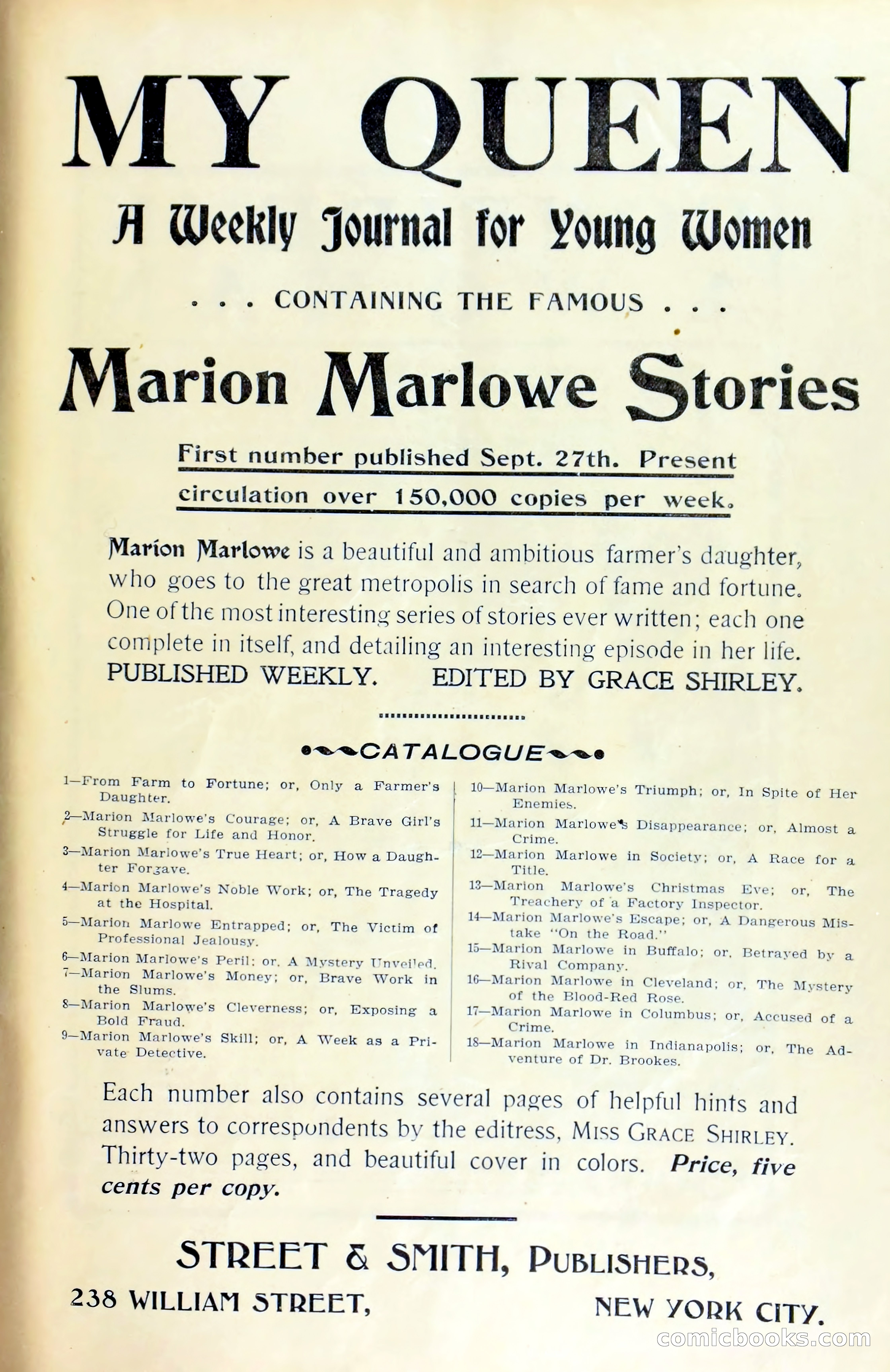 Marion Marlowe in Chicago, or, Trapped by a Lunatic — page 36 of 37