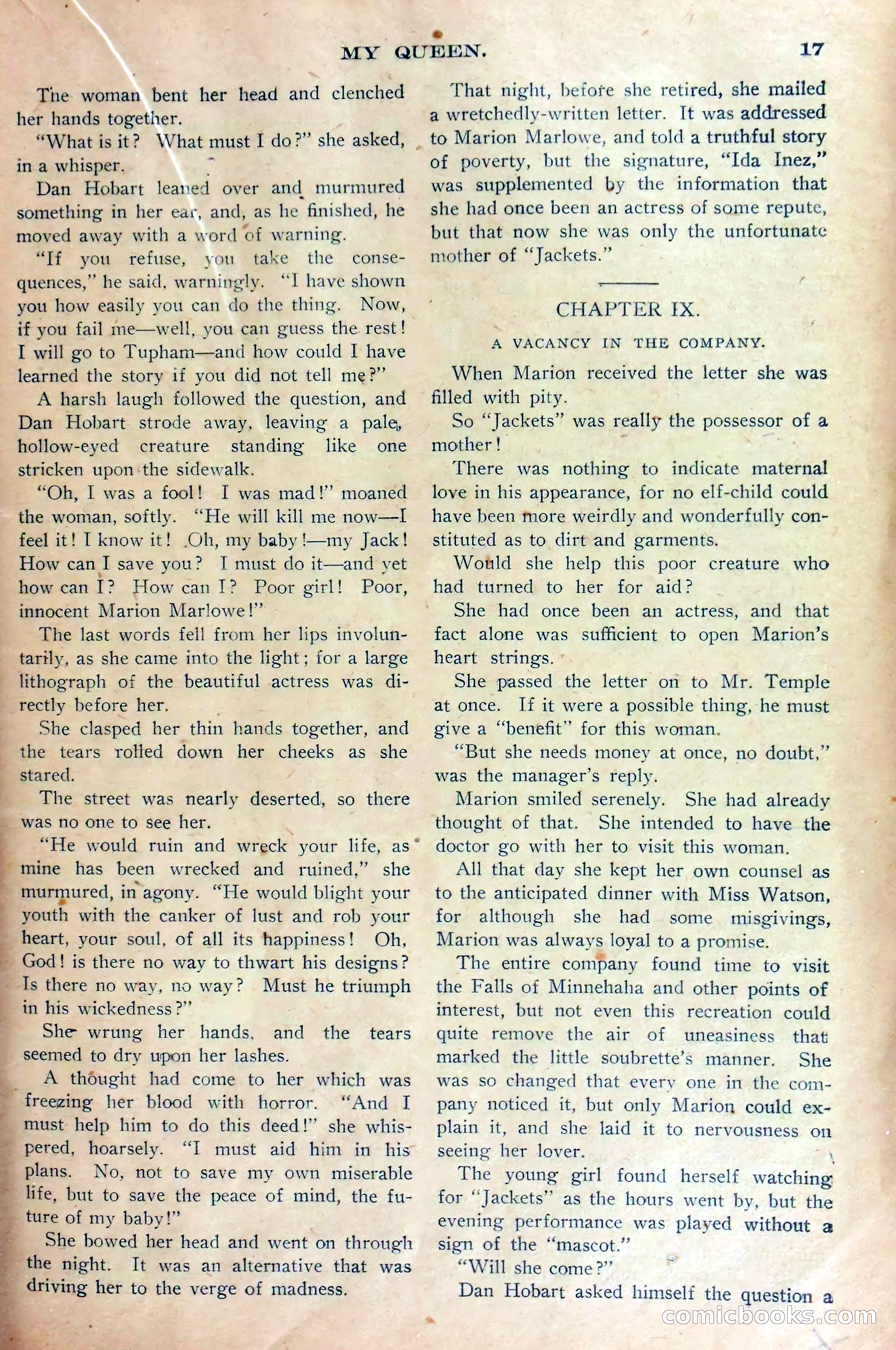 Marion Marlowe in St. Paul, or, The Company's Mascot in a Double Deal — page 19 of 38