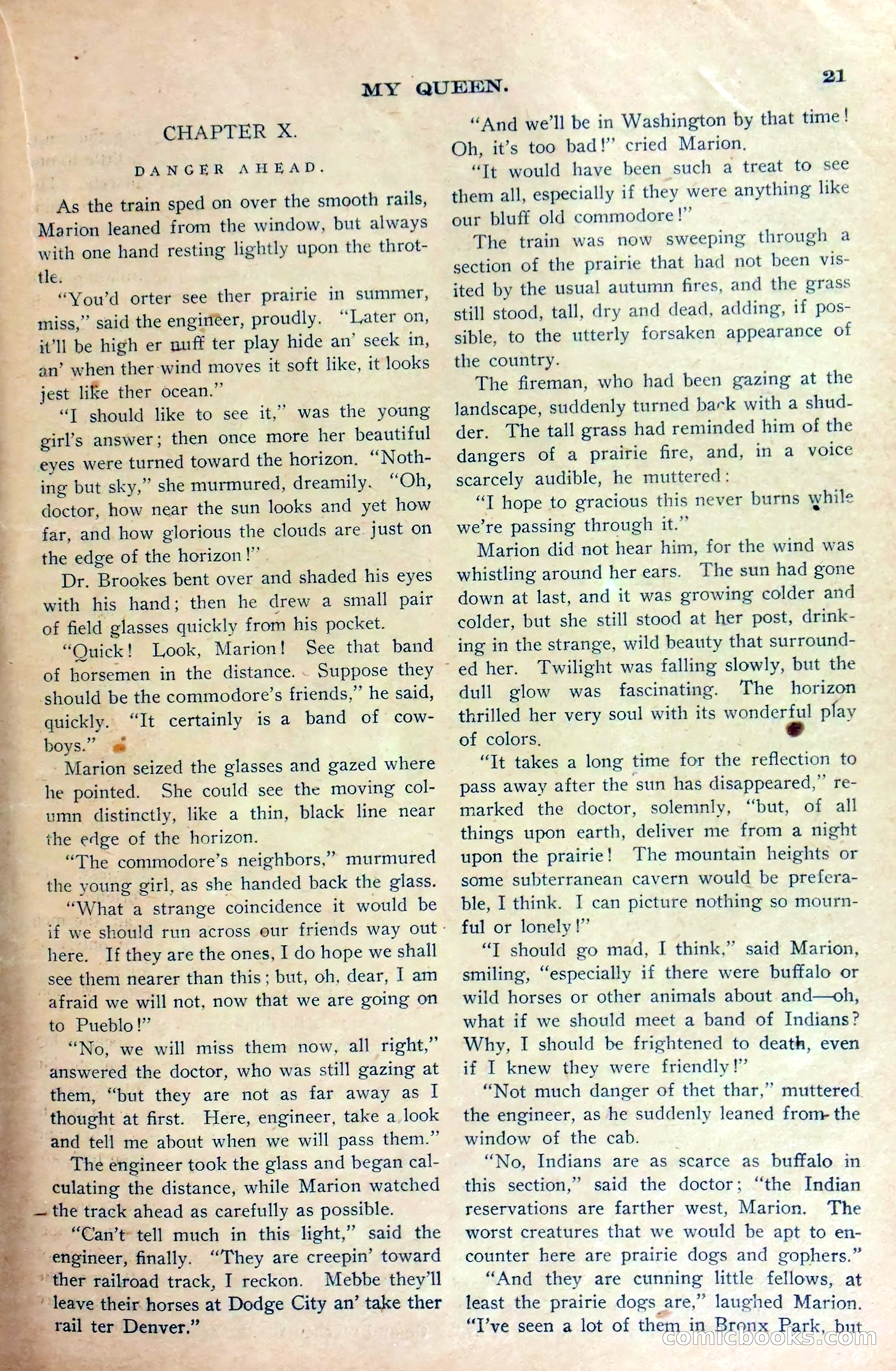 Marion Marlowe on the Prairie, or, A Thrilling Ride Across Kansas — page 23 of 38