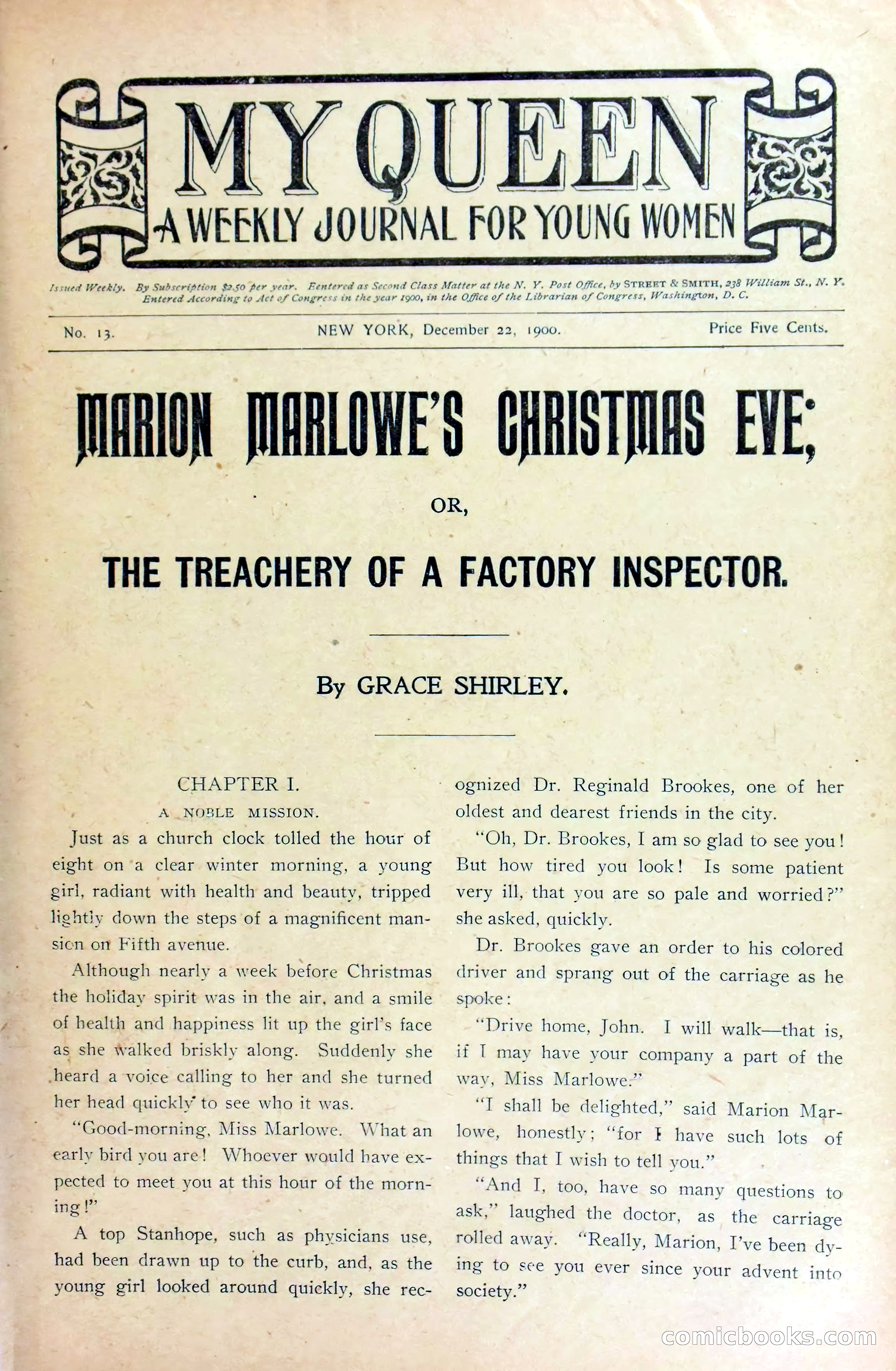Marion Marlowe's Christmas Eve, or, The Treachery of a Factory Inspector — page 3 of 38