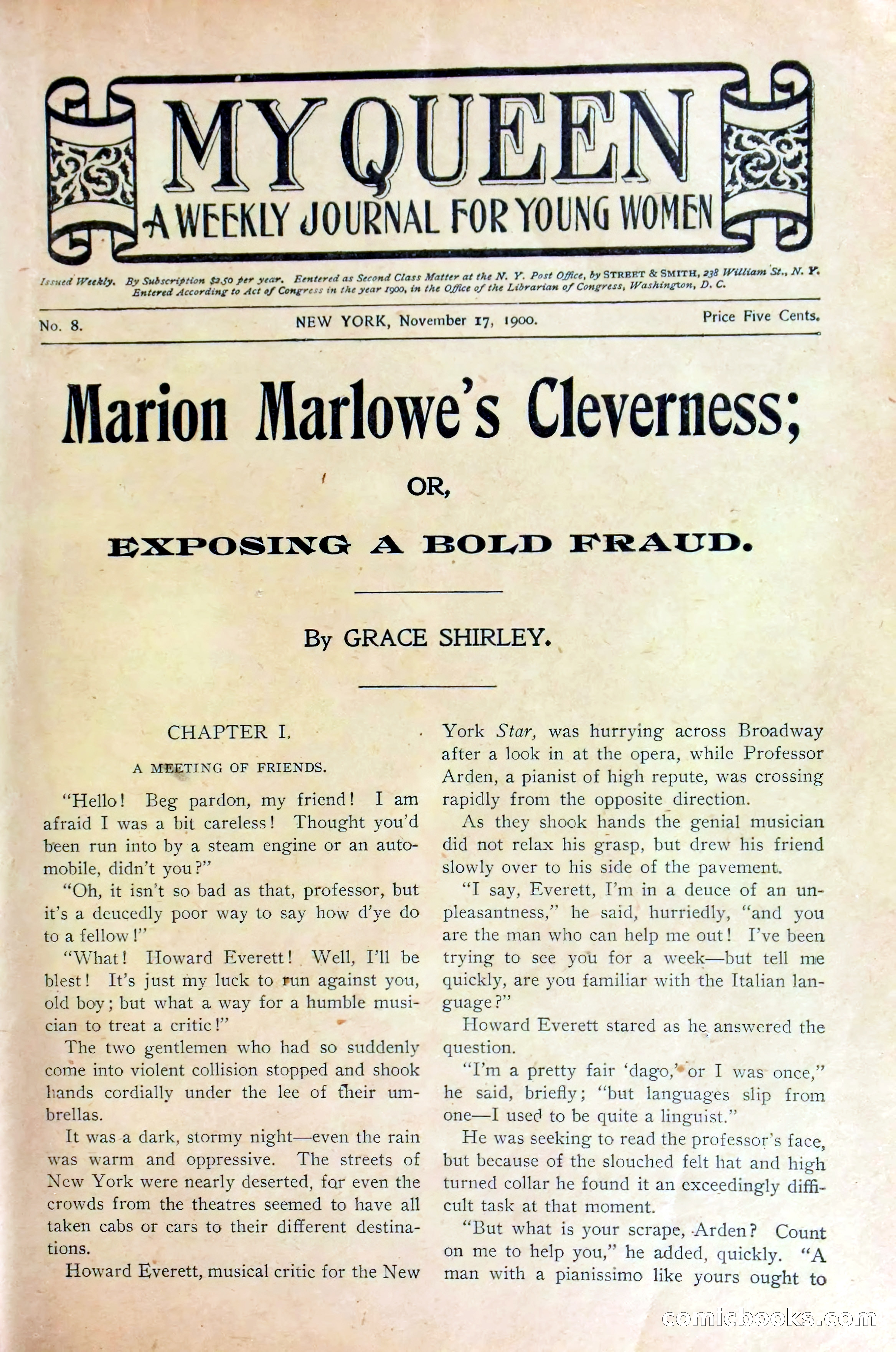 Marion Marlowe's Cleverness, or, Exposing a Bold Fraud — page 3 of 38