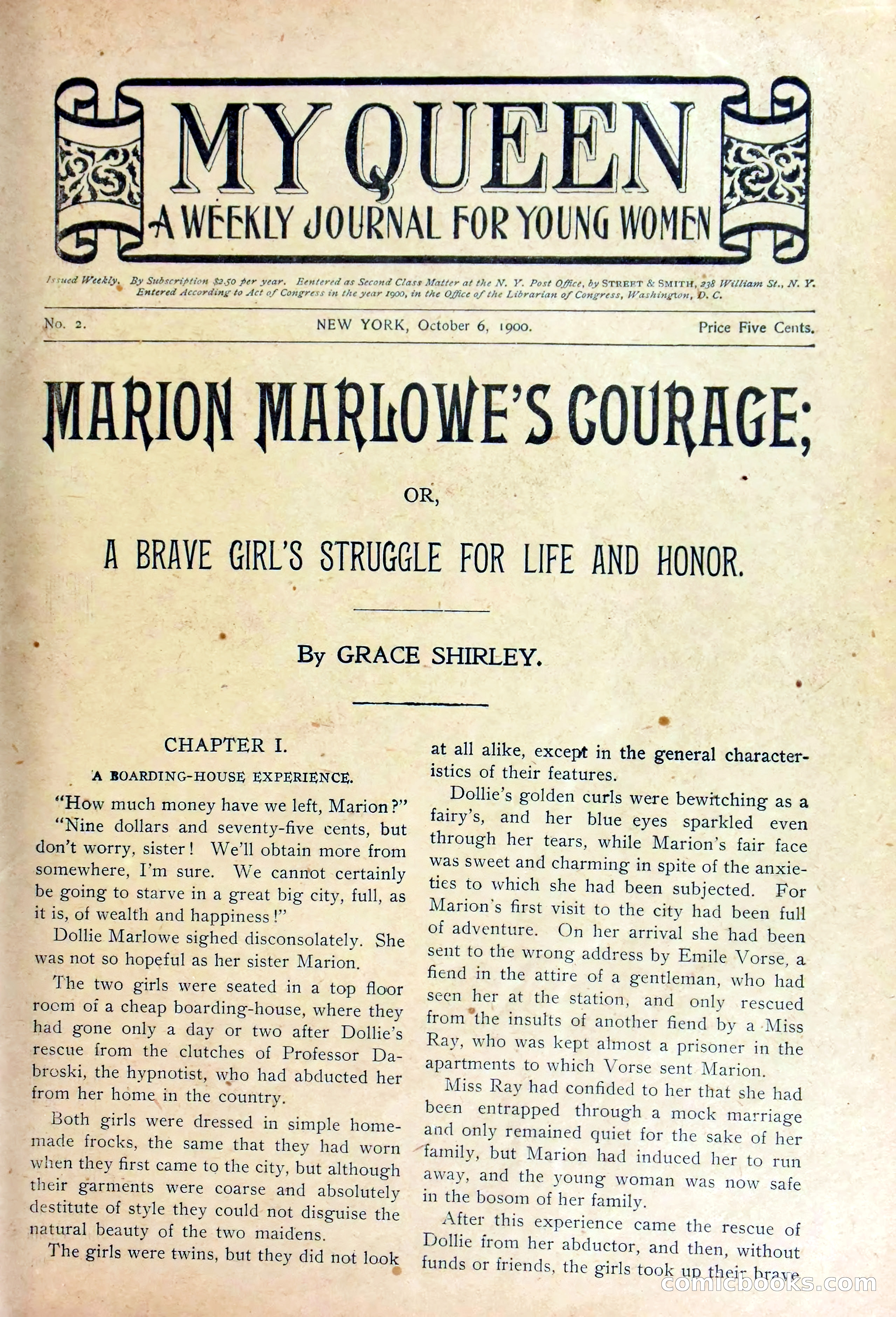 Marion Marlowe's Courage: A Brave Girl's Struggle for Life and Honor — page 3 of 38