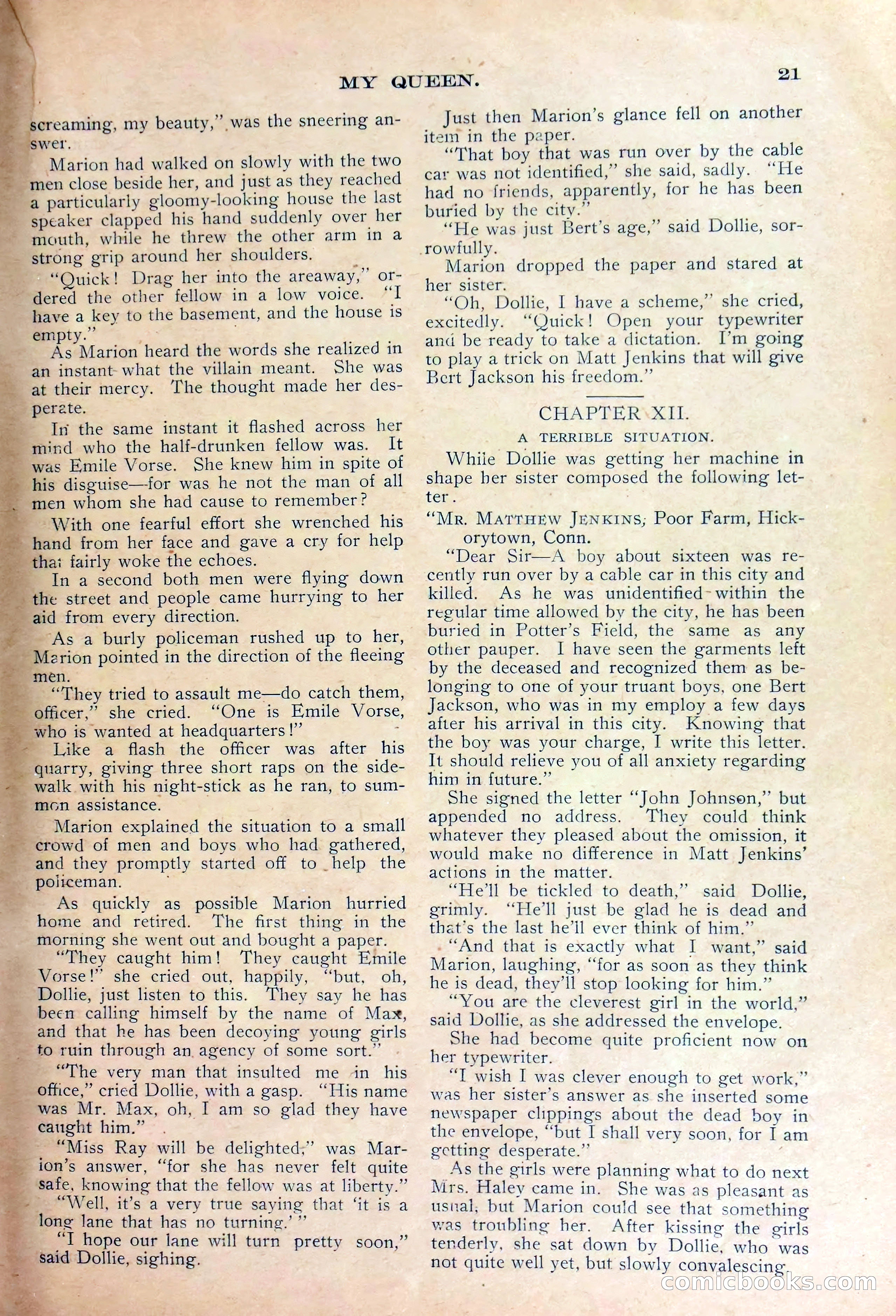 Marion Marlowe's Courage: A Brave Girl's Struggle for Life and Honor — page 23 of 38