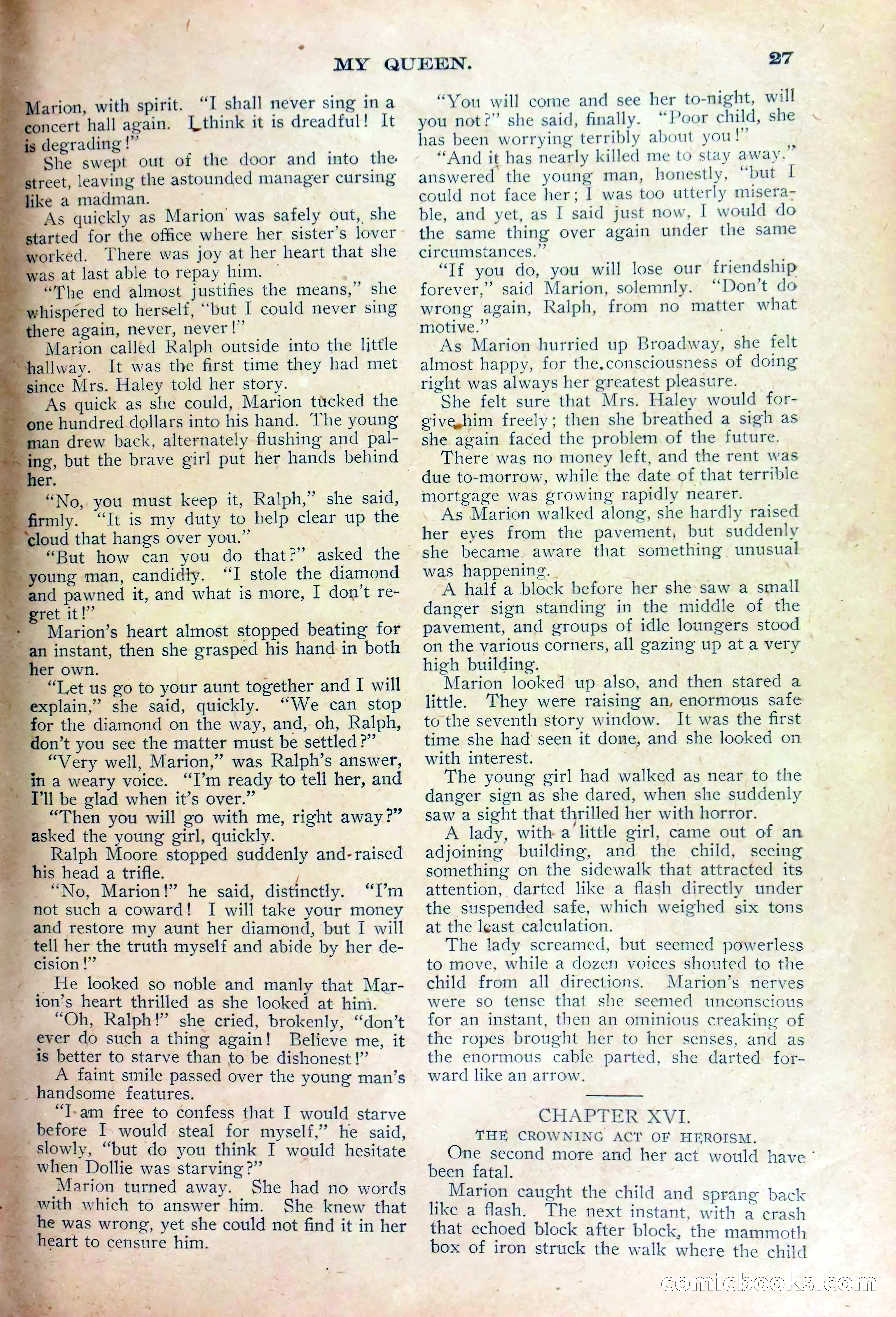 Marion Marlowe's Courage: A Brave Girl's Struggle for Life and Honor — page 29 of 38