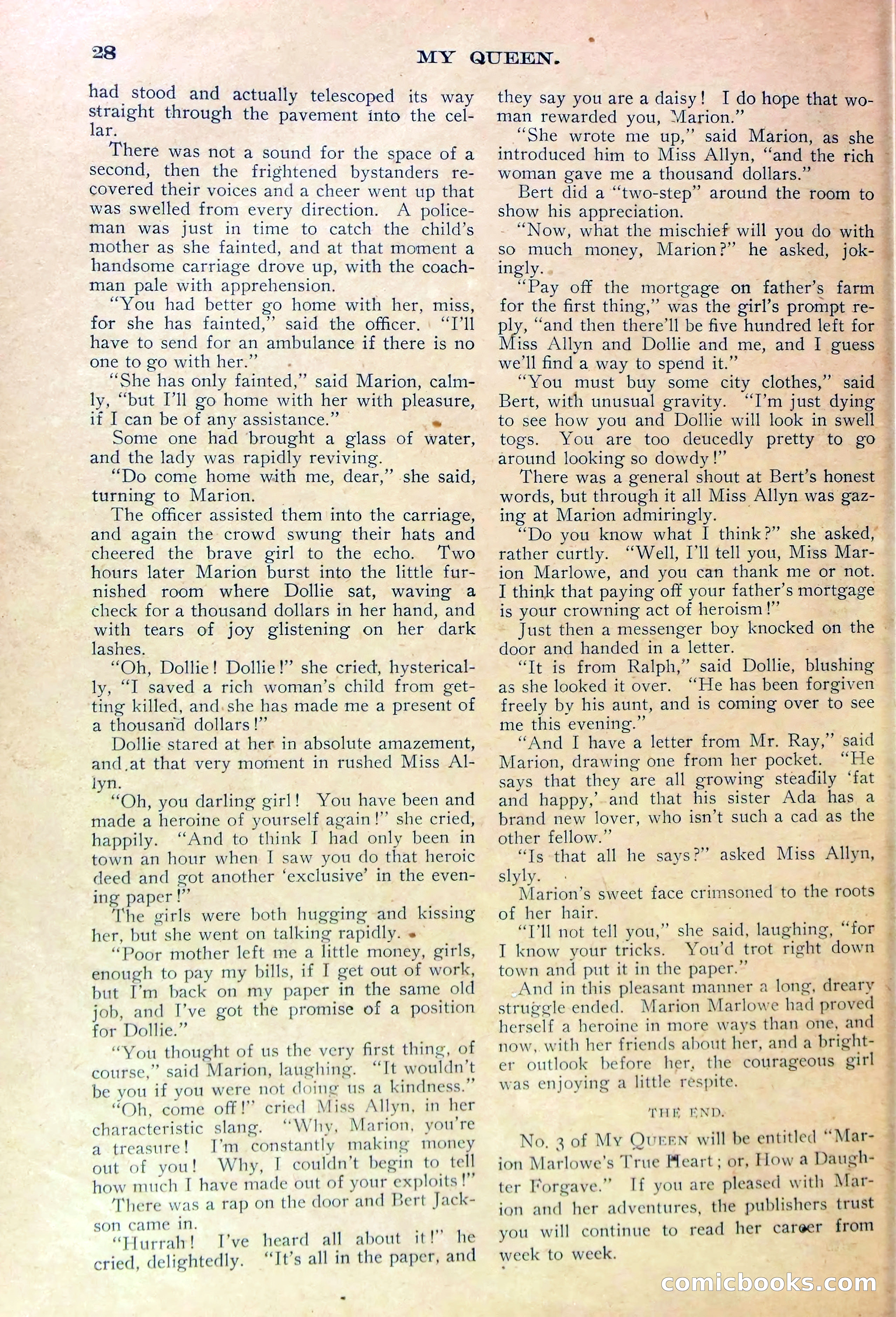 Marion Marlowe's Courage: A Brave Girl's Struggle for Life and Honor — page 30 of 38