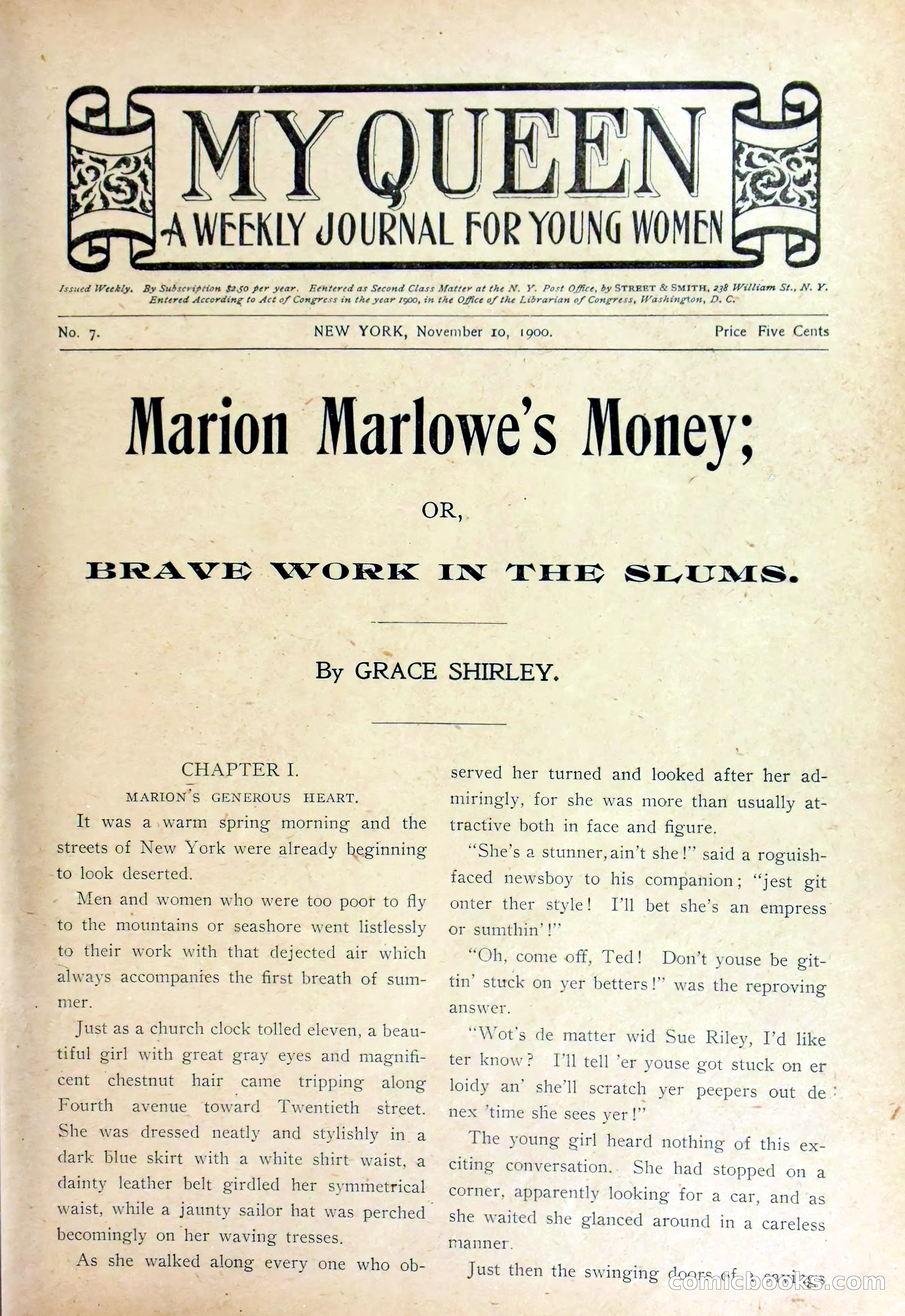 Marion Marlowe's Money, or, Brave Work in the Slums — page 3 of 38