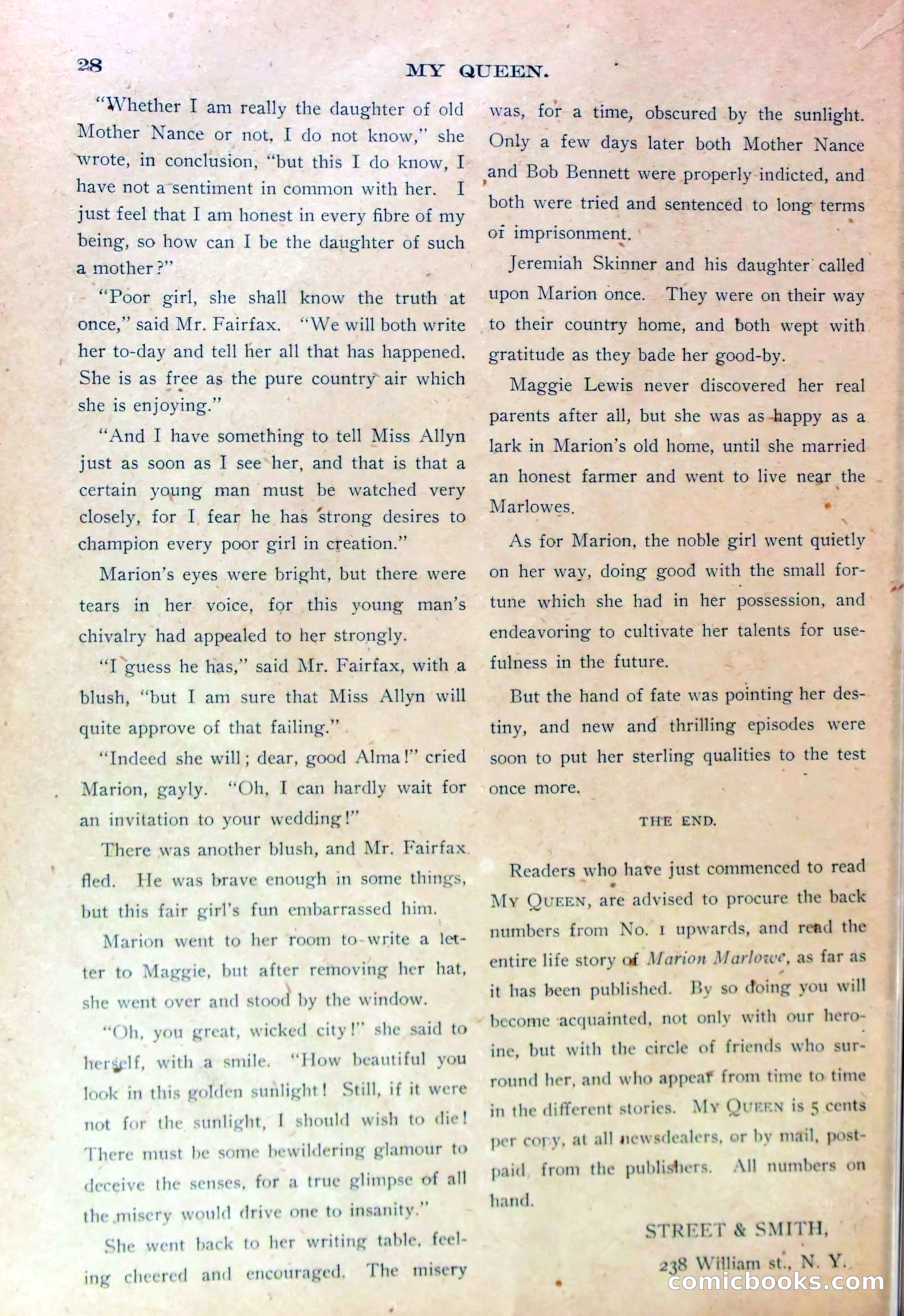 Marion Marlowe's Money, or, Brave Work in the Slums — page 30 of 38