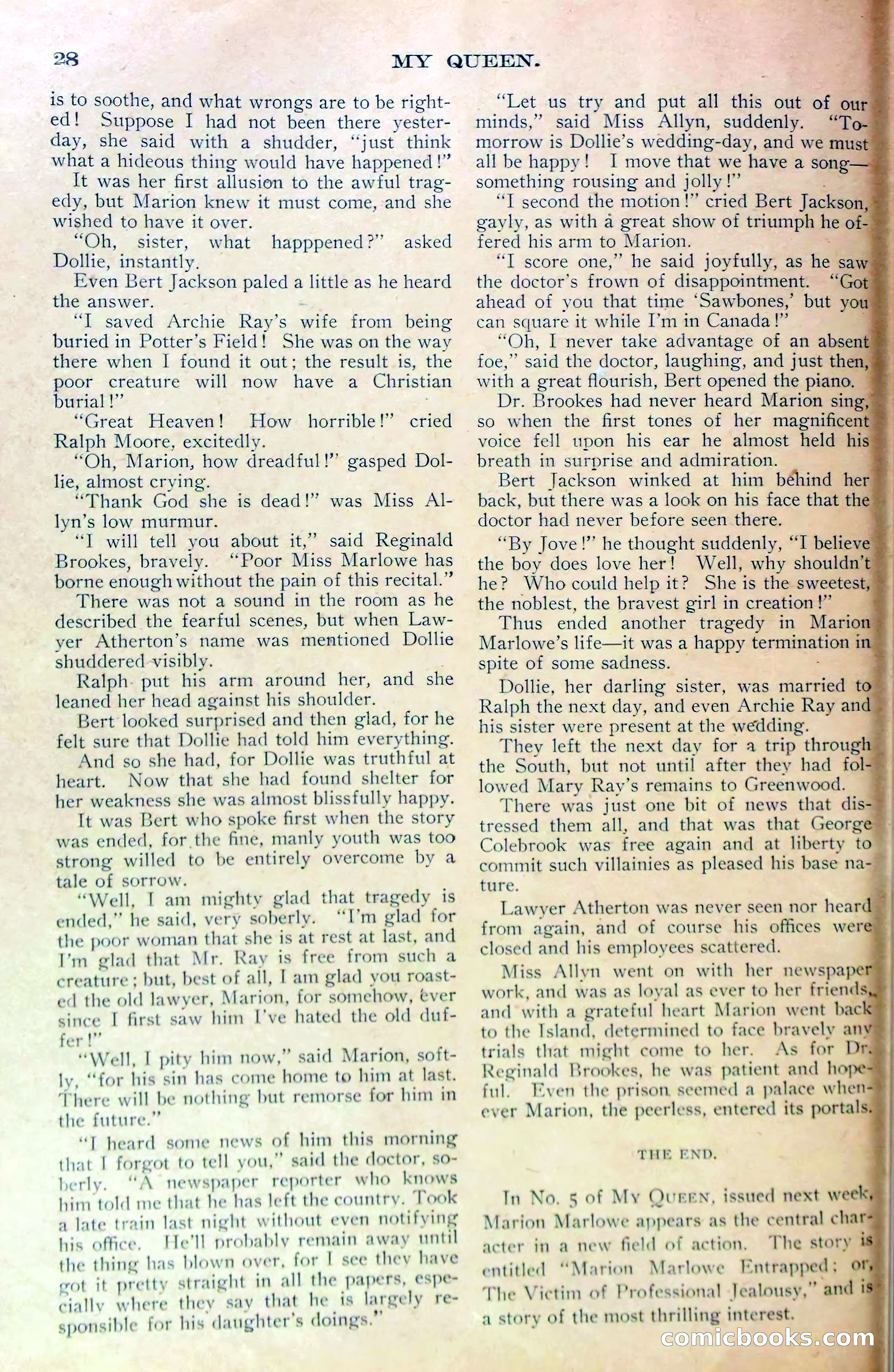 Marion Marlowe's Noble Work, or, The Tragedy at the Hospital — page 30 of 38