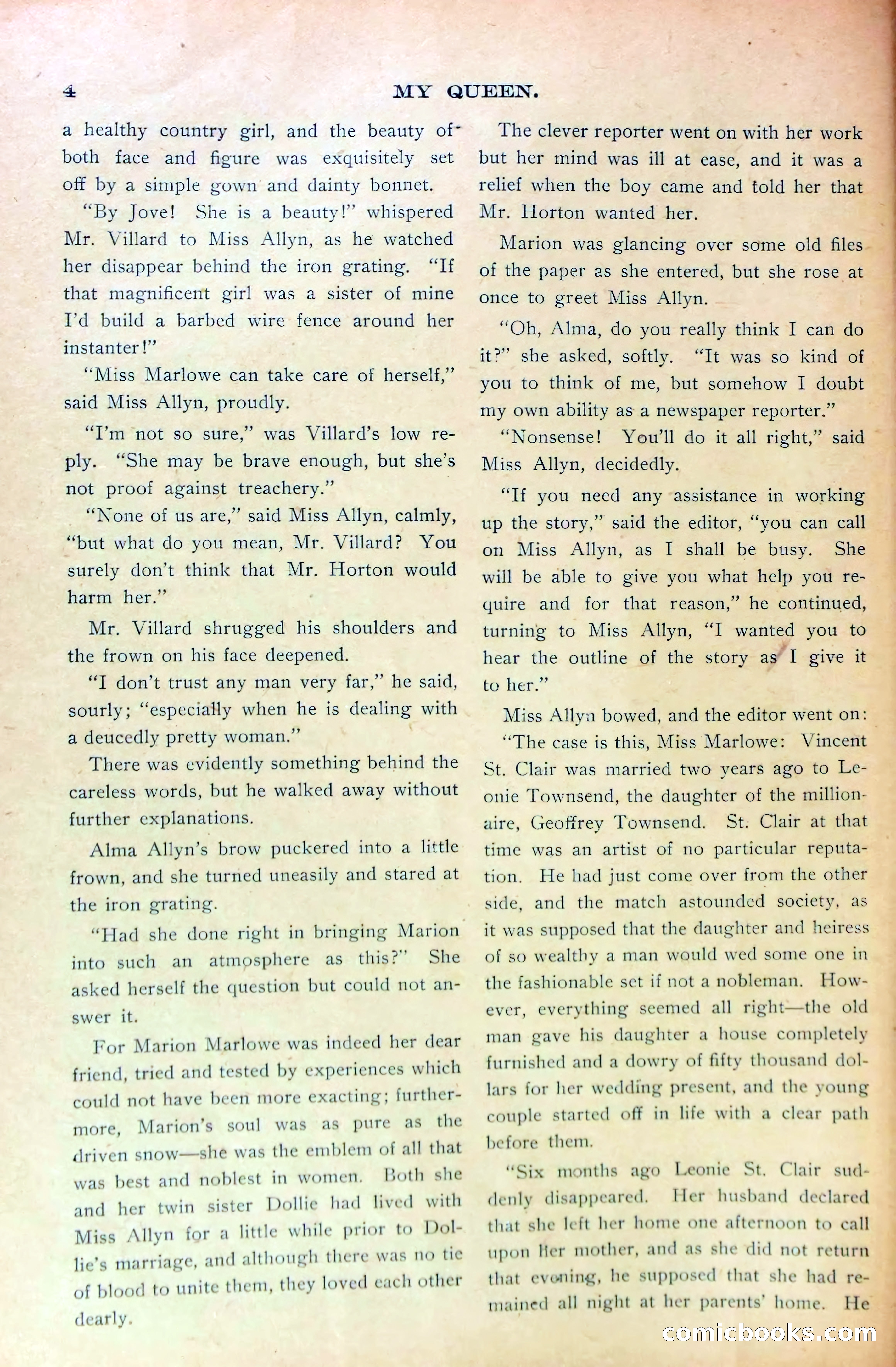 Marion Marlowe's Peril, or, A Mystery Unveiled — page 6 of 38