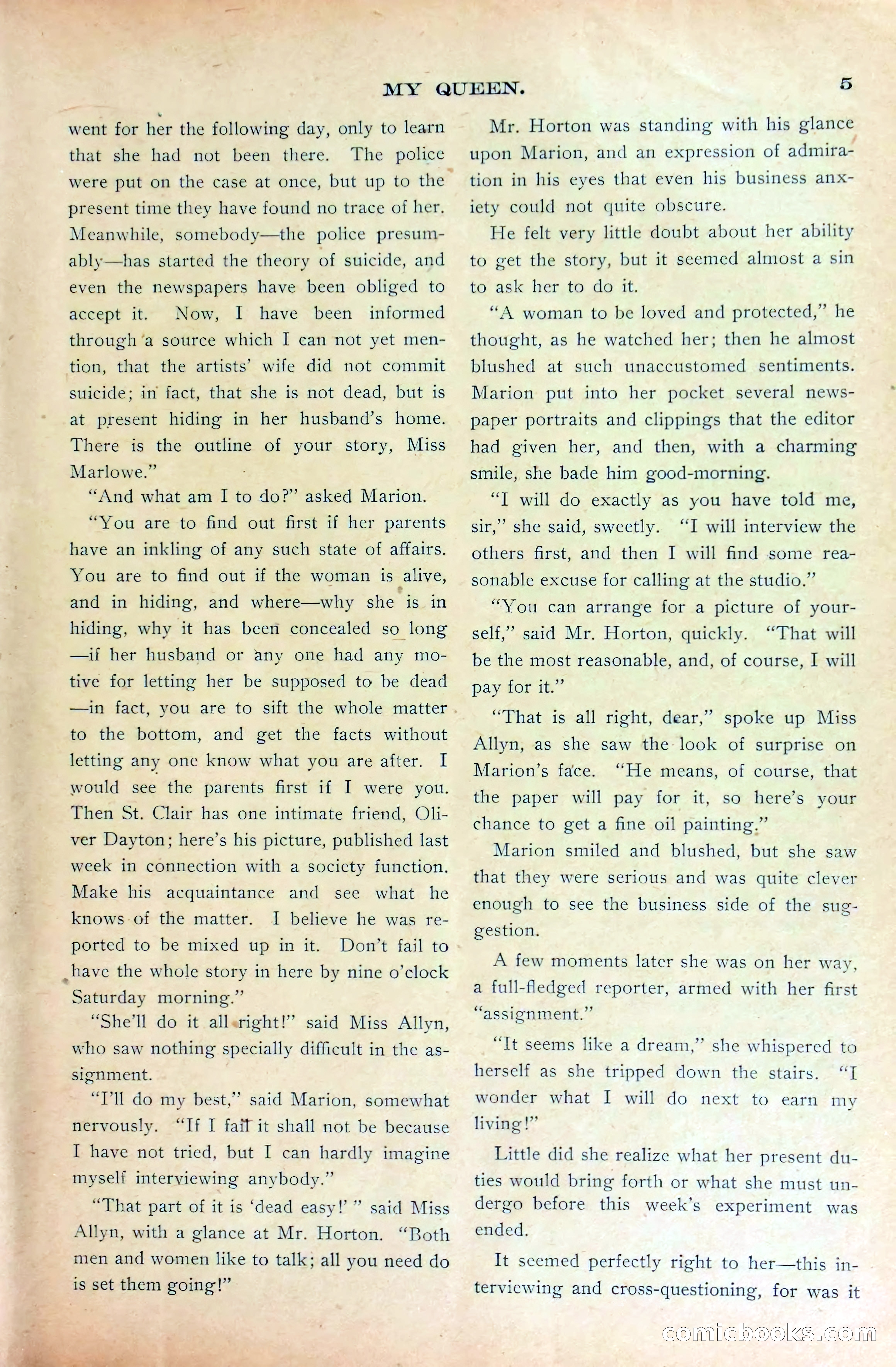 Marion Marlowe's Peril, or, A Mystery Unveiled — page 7 of 38