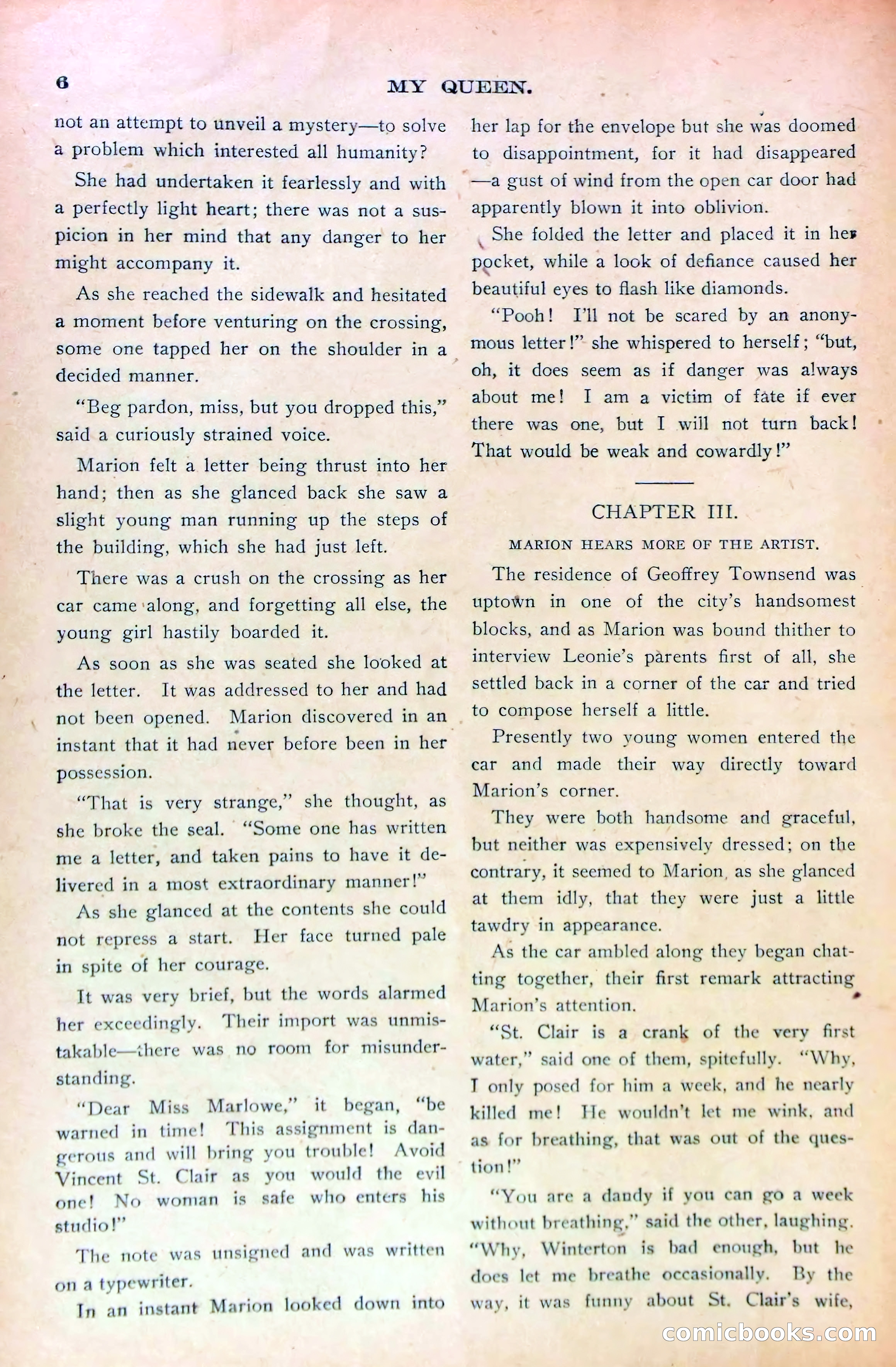Marion Marlowe's Peril, or, A Mystery Unveiled — page 8 of 38