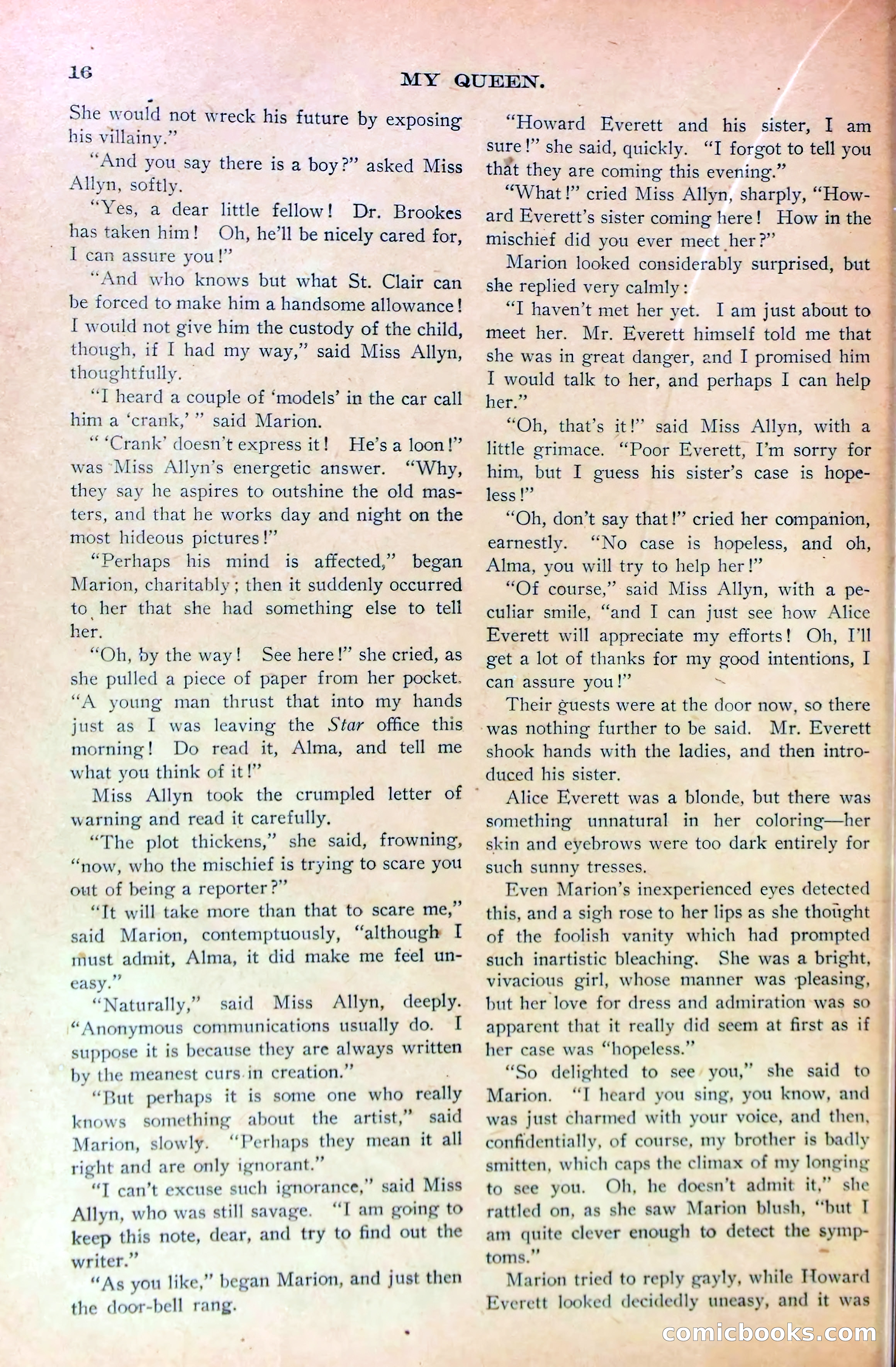 Marion Marlowe's Peril, or, A Mystery Unveiled — page 18 of 38