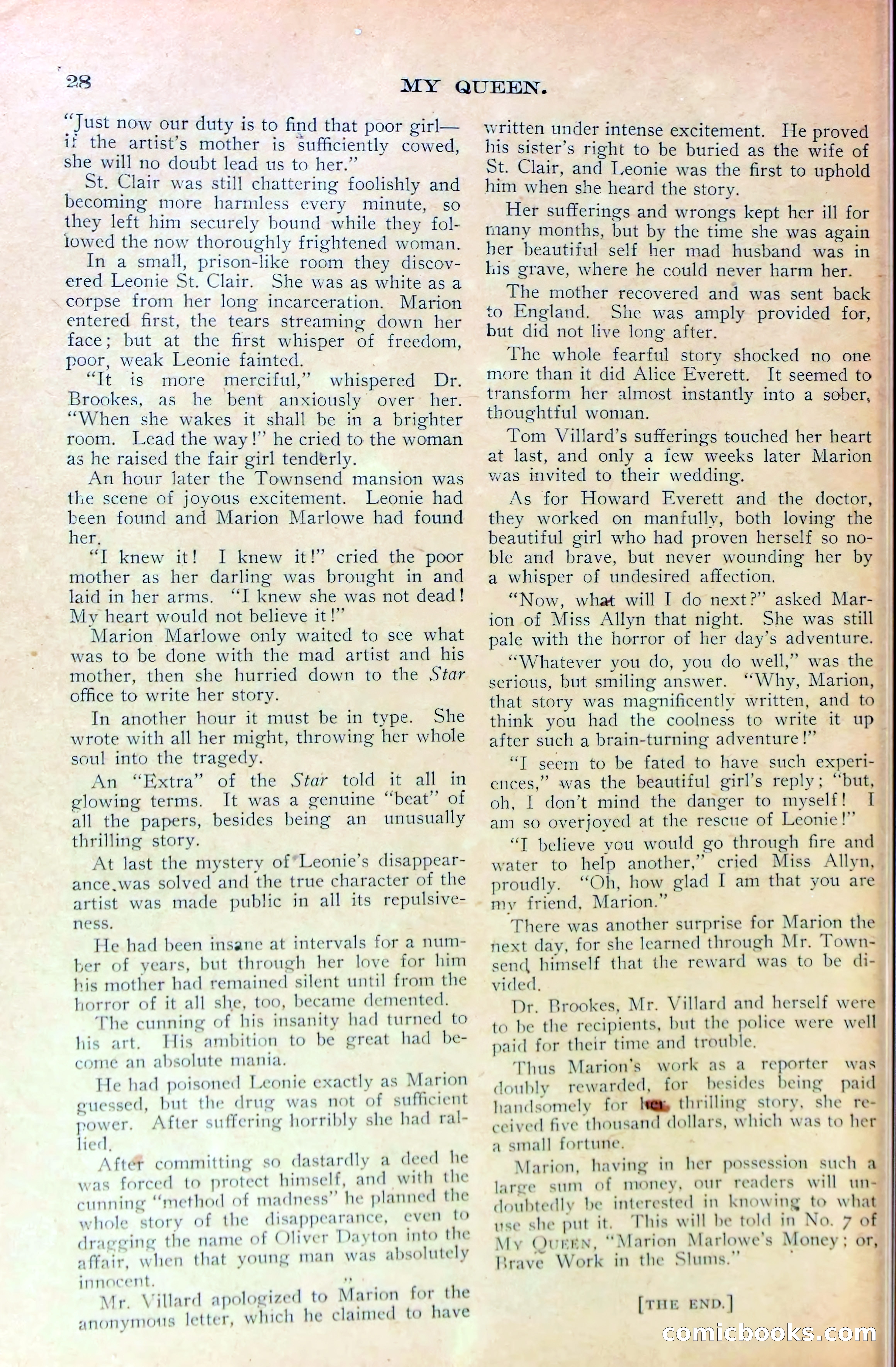 Marion Marlowe's Peril, or, A Mystery Unveiled — page 30 of 38