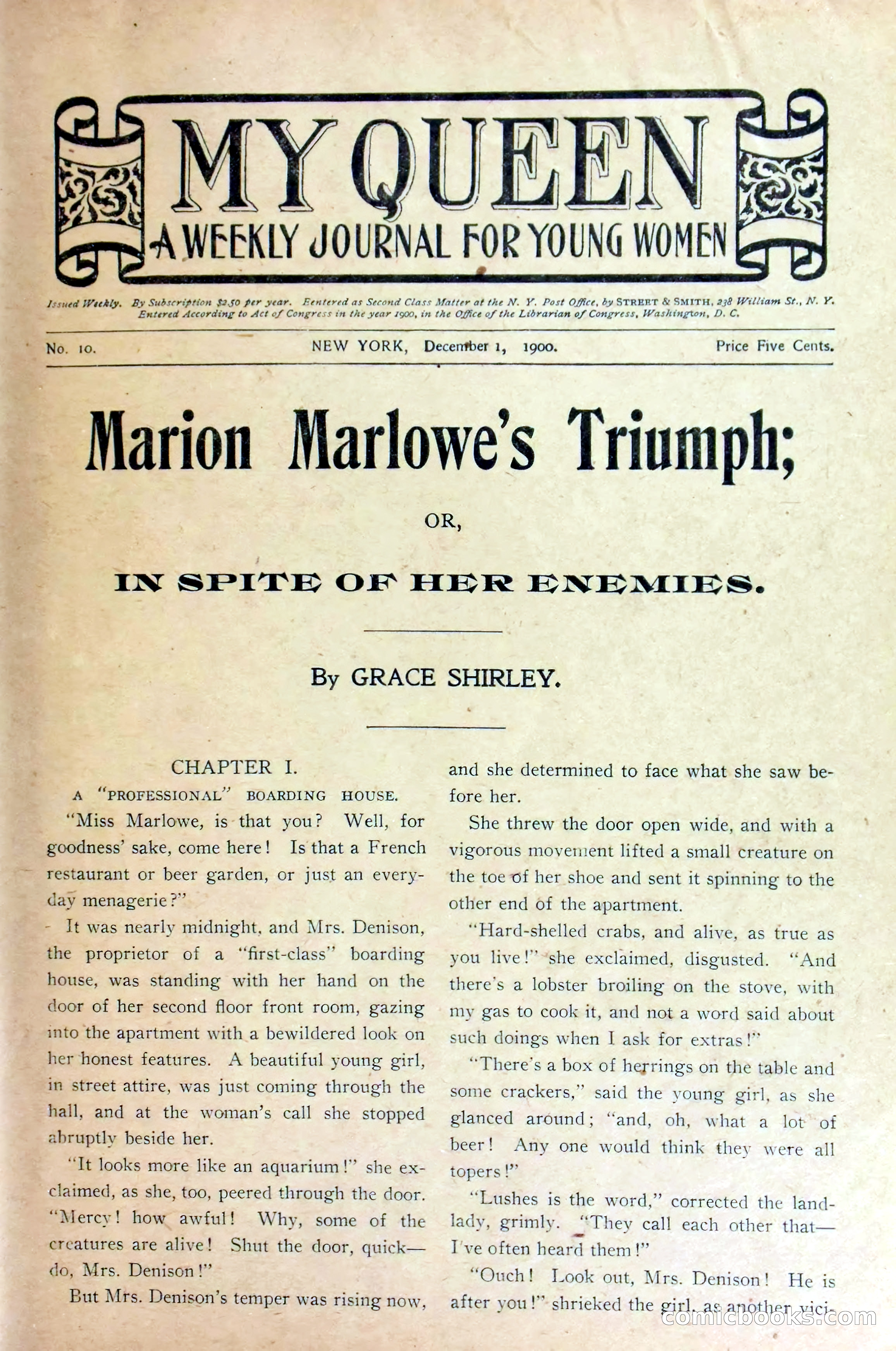 Marion Marlowe's Triumph, or, In Spite of Her Enemies — page 3 of 36
