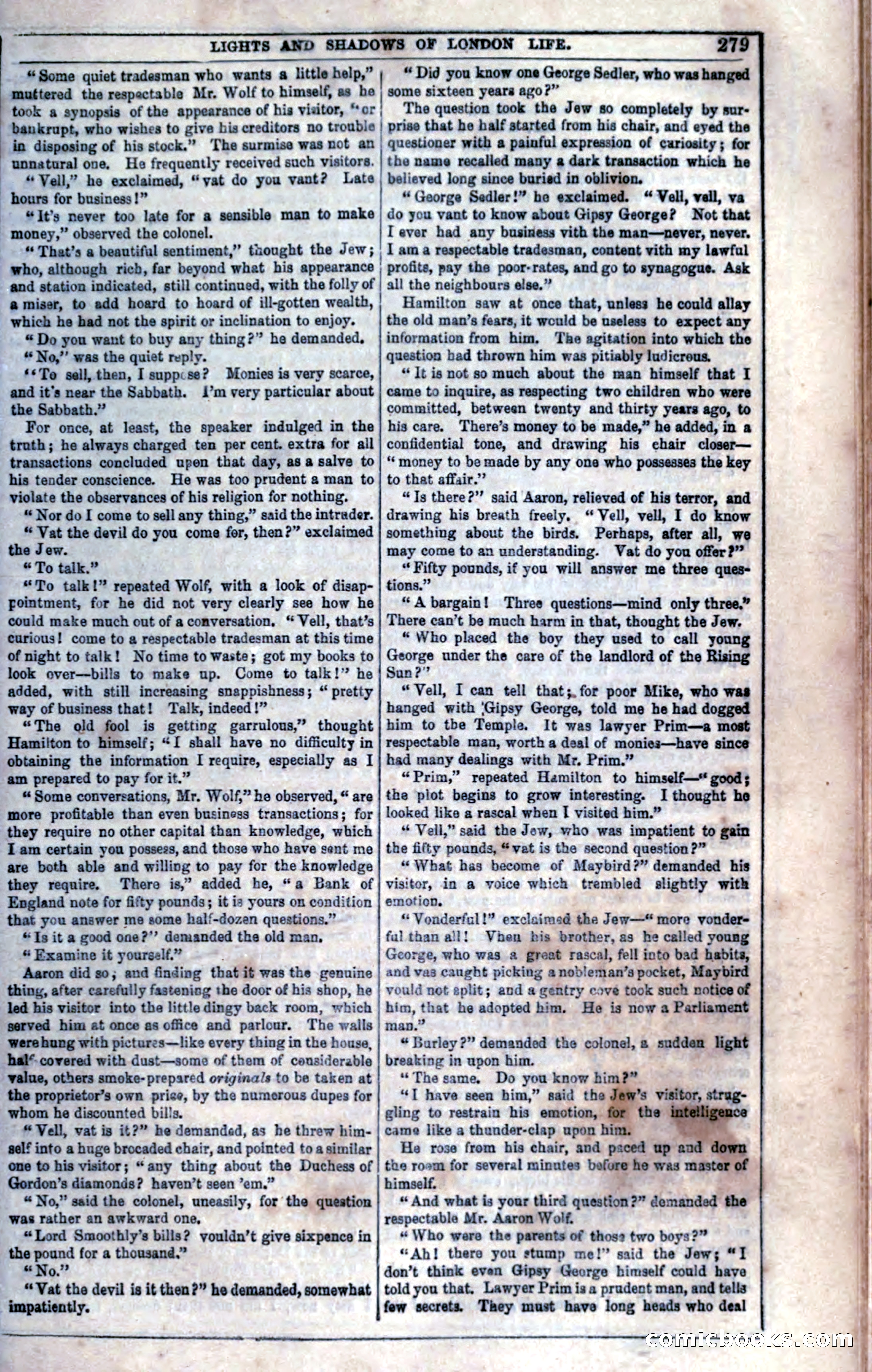 The Mysteries of London; or, Lights and Shadows of London Life — page 281 of 394