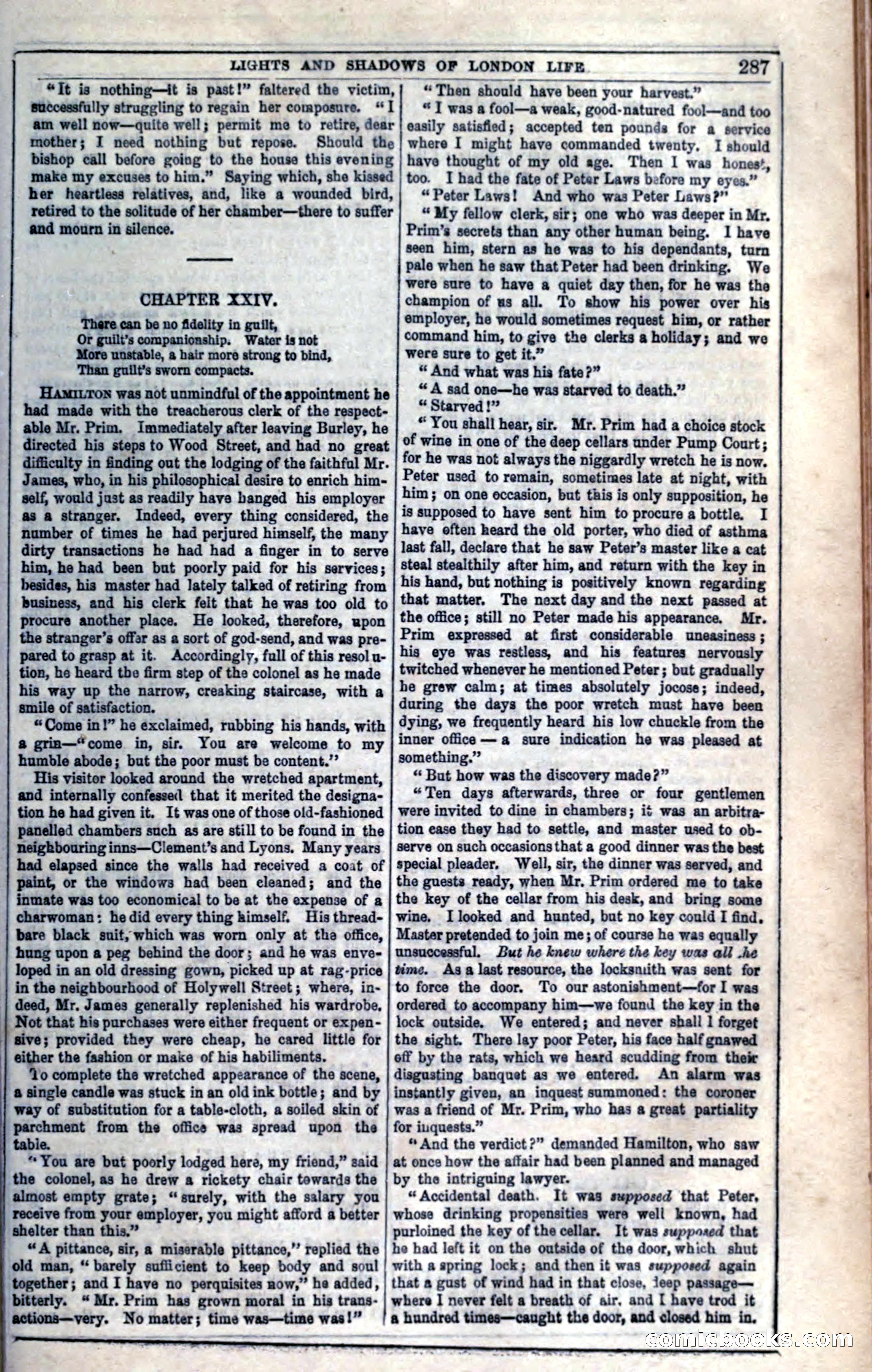 The Mysteries of London; or, Lights and Shadows of London Life — page 289 of 394